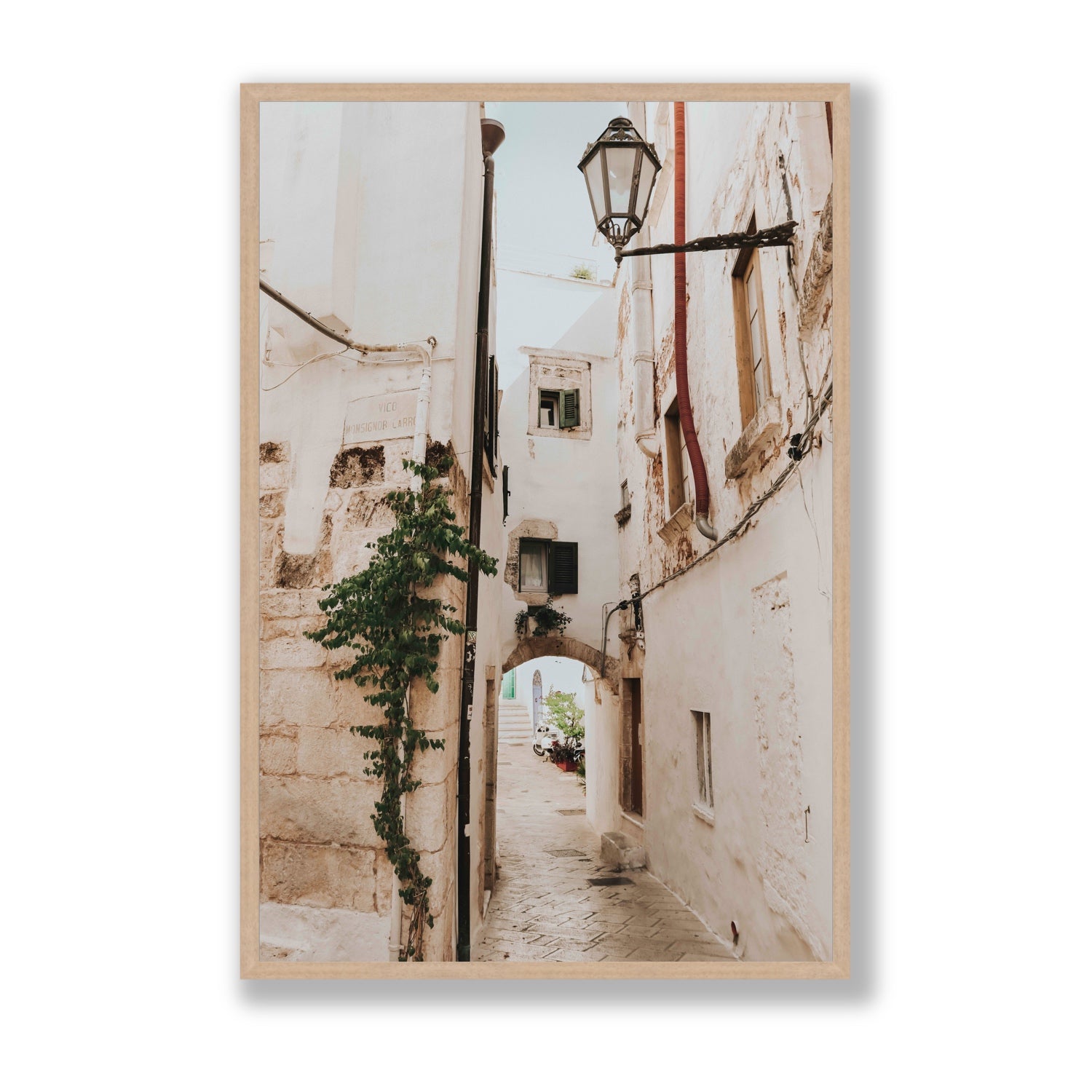 Labyrinth Lanes fine art print, Puglia, Italy, Statement, Natural Oak Frame · Full Bleed, Fine Art Print