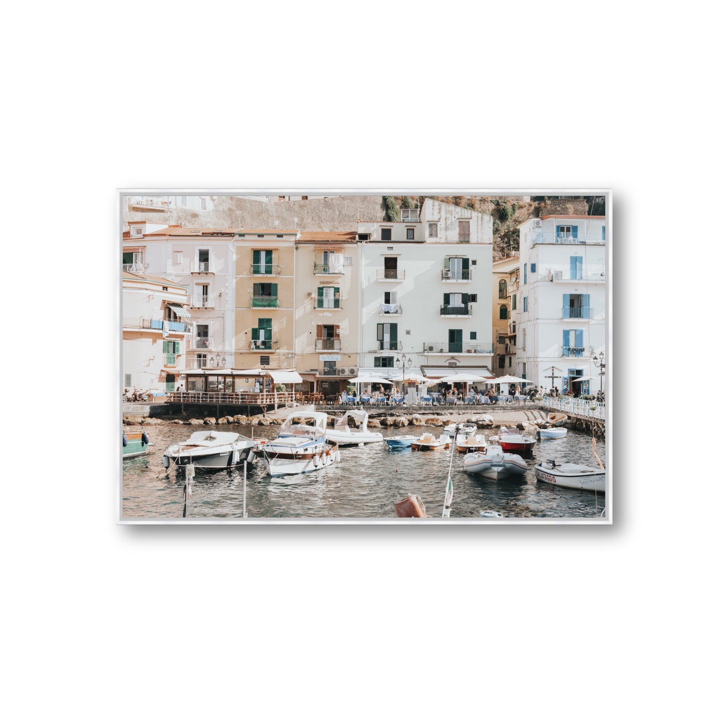 L'Insenatura fine art print, Sorrento, Italy, Giant, White Float Frame, Fine Art Canvas