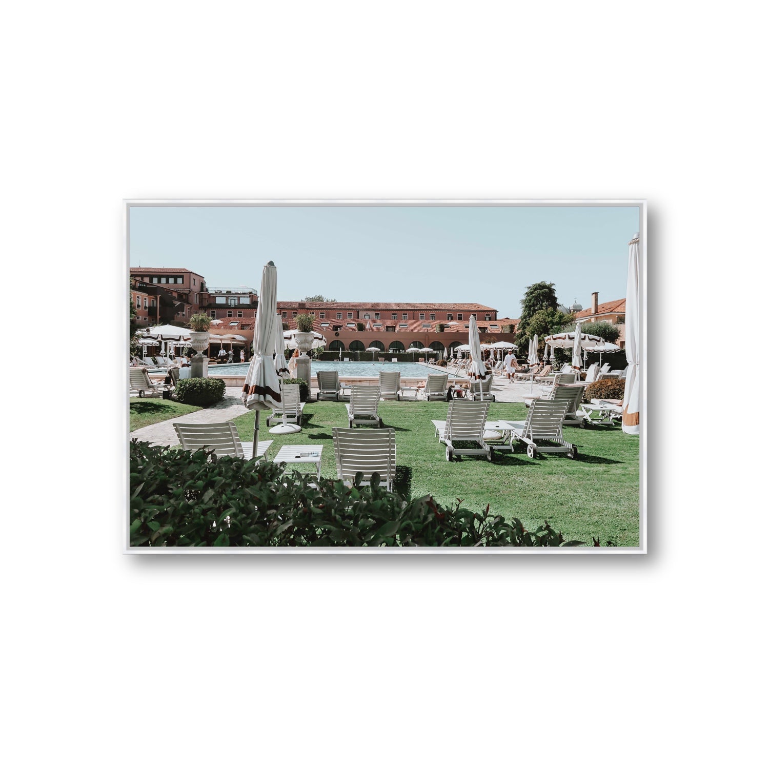 Arrigo Venice Italian wall art Giant fine art canvas in white float frame