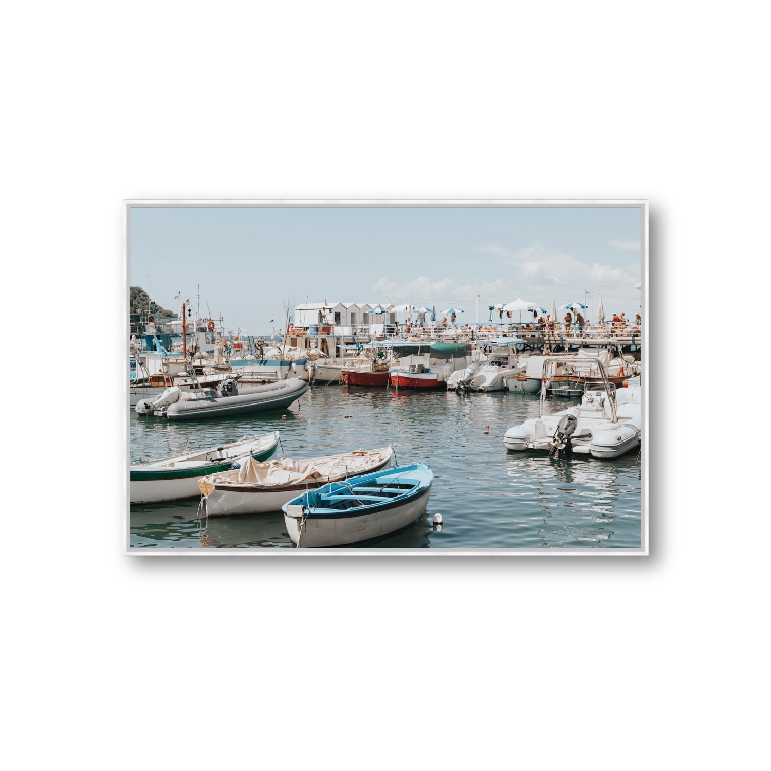 Antico Porto fine art print, Sorrento, Italy, Giant, White Float Frame, Fine Art Canvas