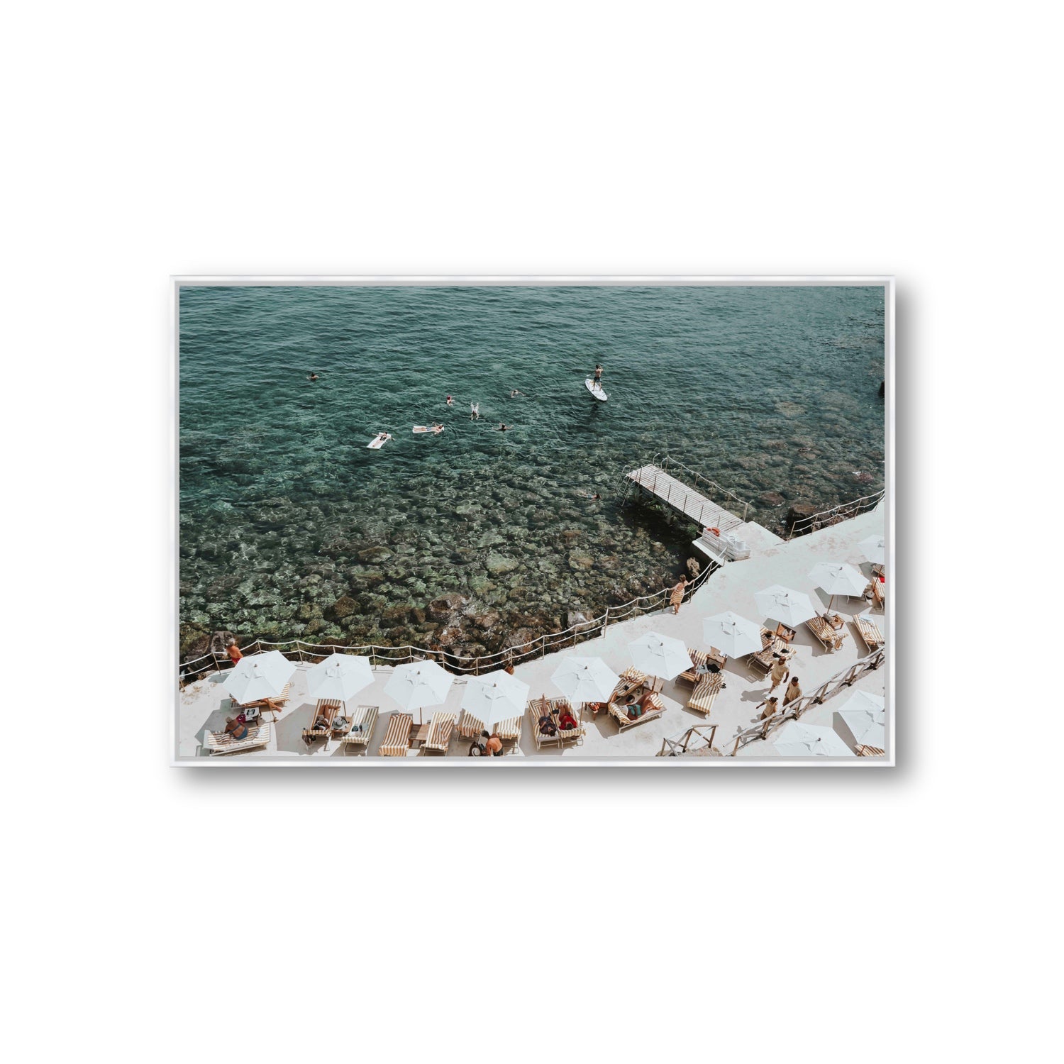 Our Tuscan Dream Tuscany Italian wall art Giant fine art canvas in white float frame