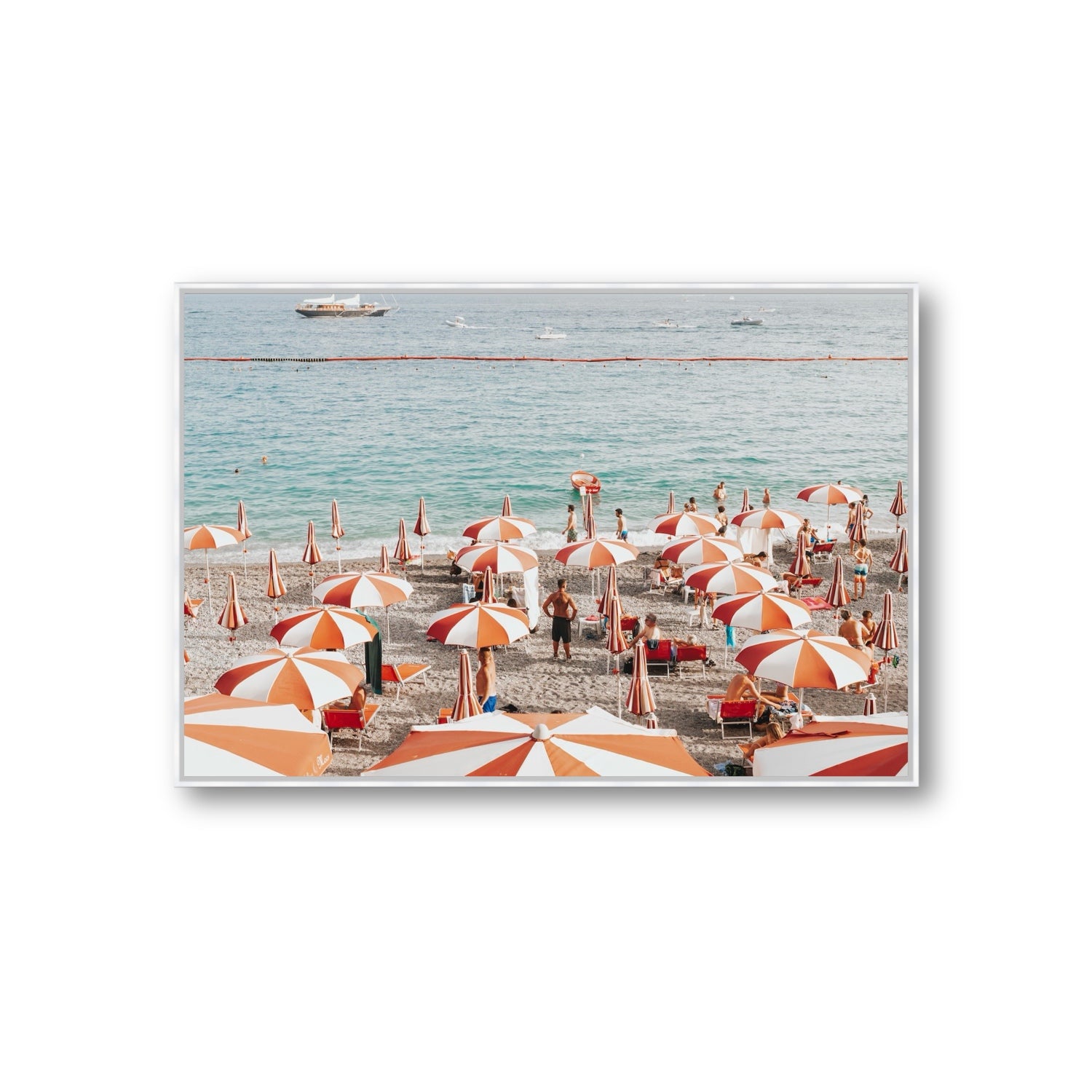 That's Amore Amalfi Mediterranean wall art Giant fine art canvas in white float frame