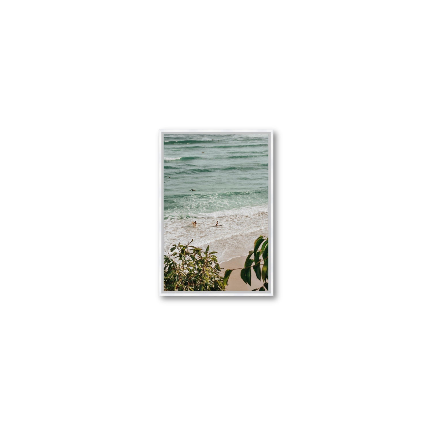 Private Paradise fine art print, Byron Bay, Australia, Small, White Float Frame, Fine Art Canvas