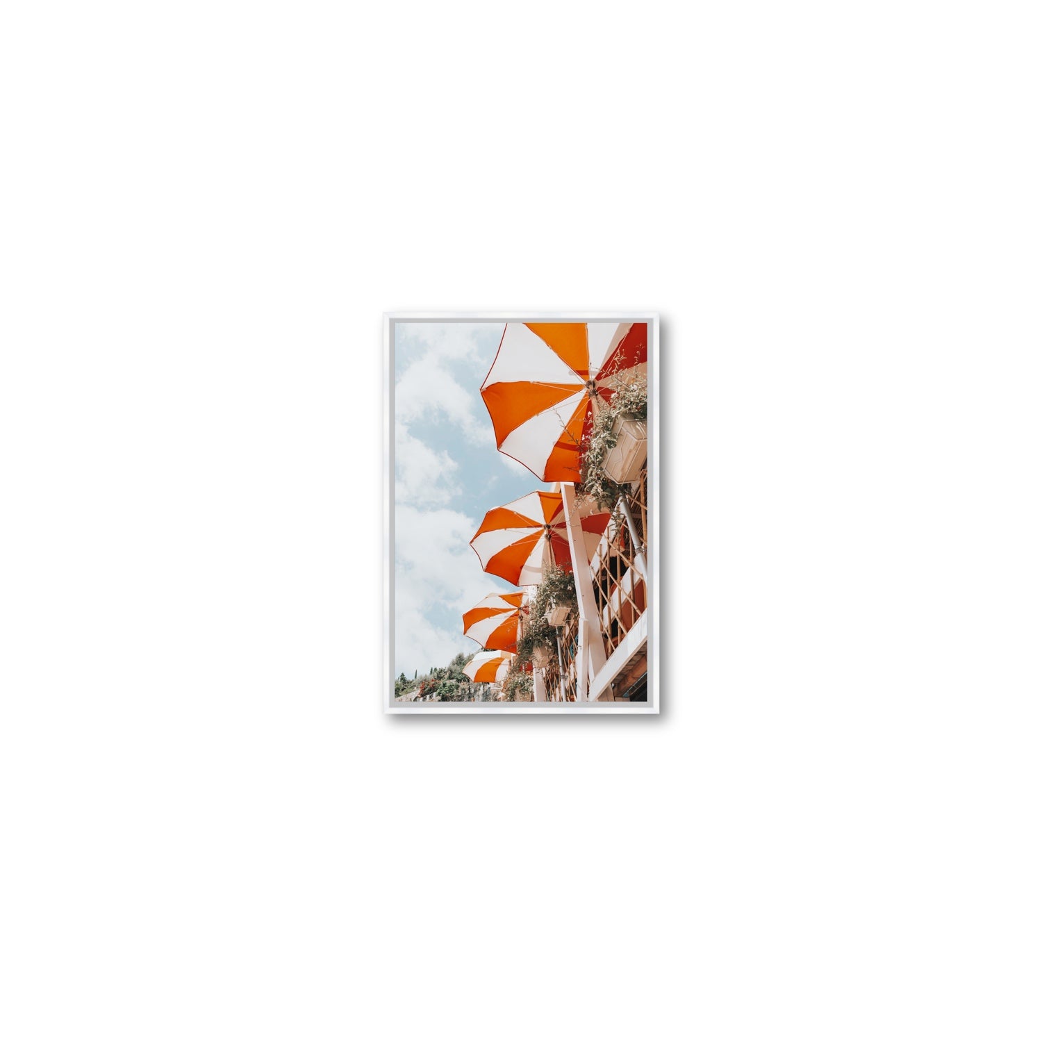Mantienilo Semplice fine art print, Positano, Italy, Small, White Float Frame, Fine Art Canvas