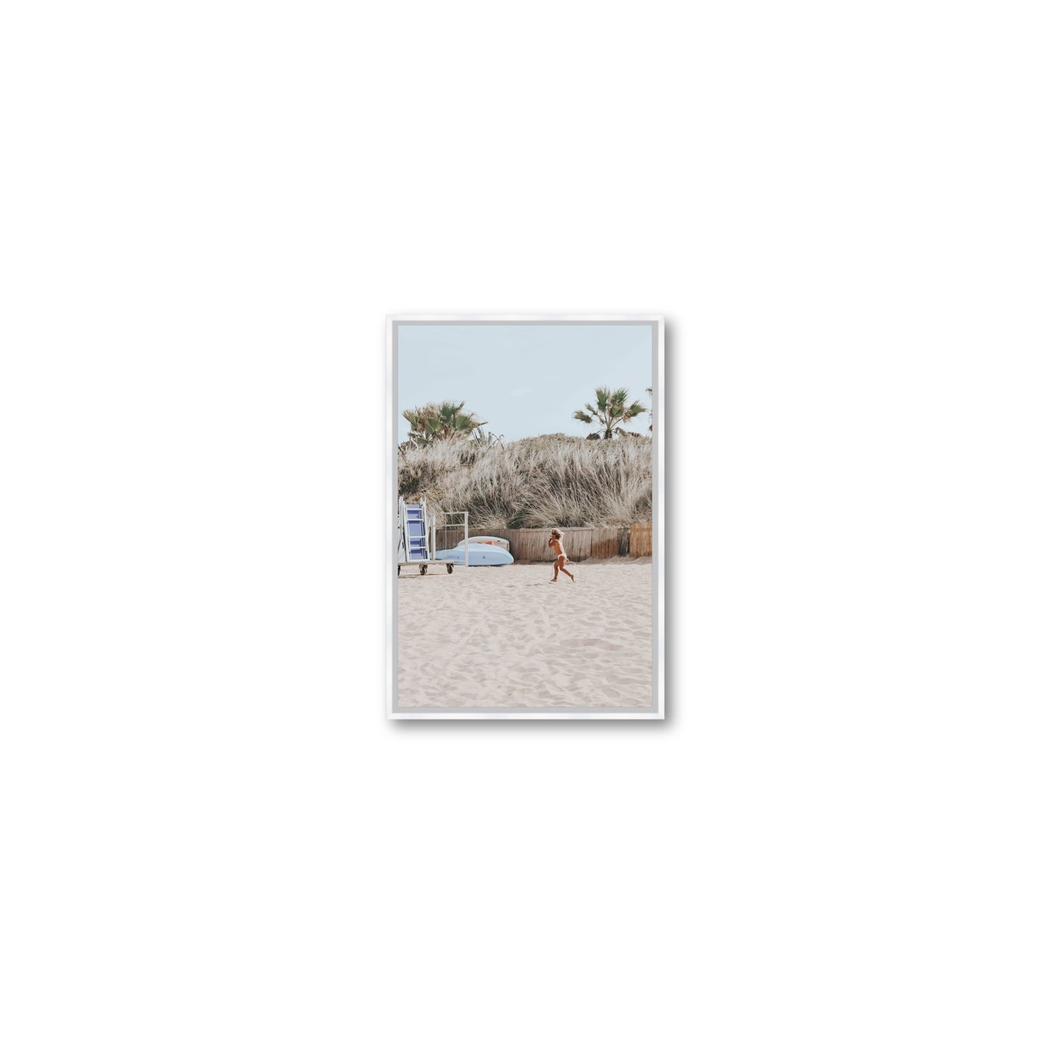 Little Explorer fine art print, Puglia, Italy, Small, White Float Frame, Fine Art Canvas