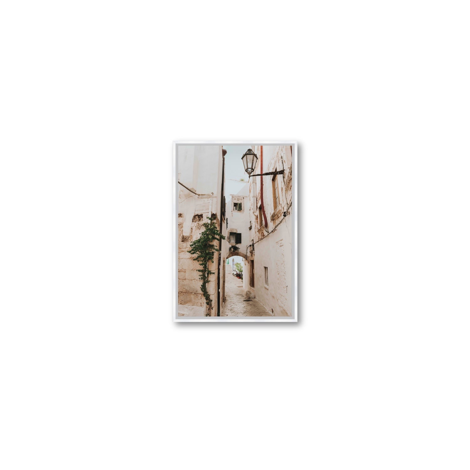 Labyrinth Lanes fine art print, Puglia, Italy, Small, White Float Frame, Fine Art Canvas