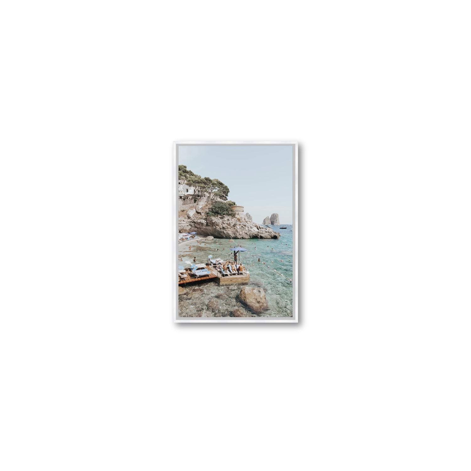 The Sweet Life fine art print, Capri, Italy, Small, White Float Frame, Fine Art Canvas