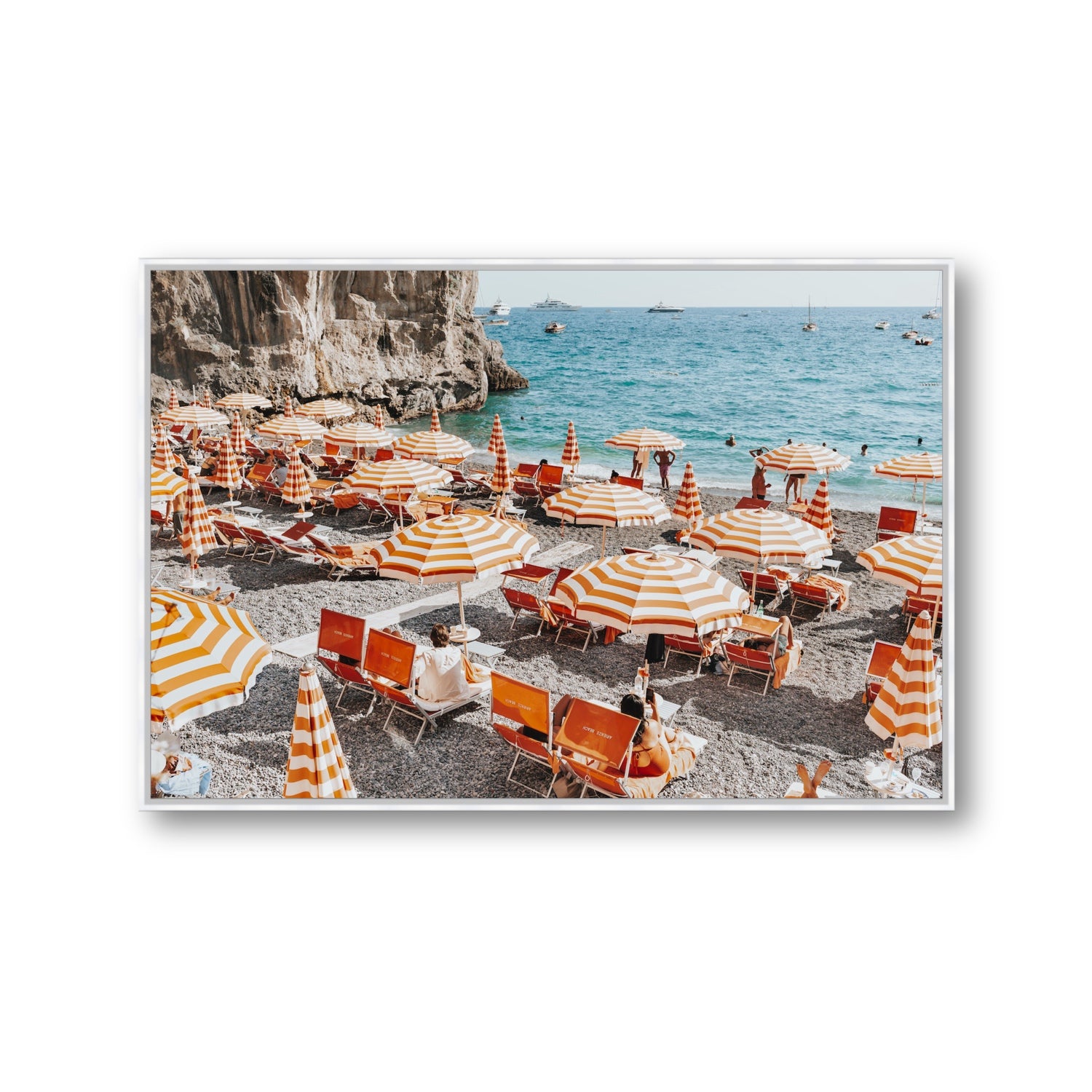 Mango Sorbet fine art print, Positano, Italy, Gallery, White Float Frame, Fine Art Canvas