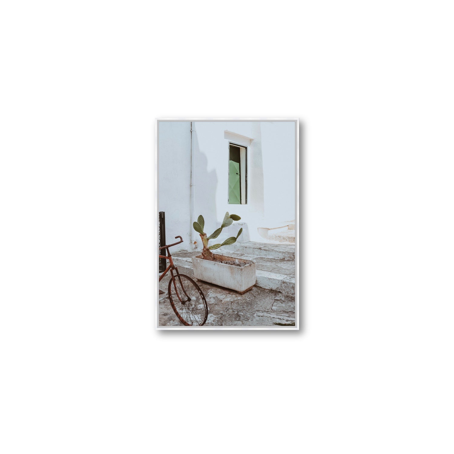Simple Harmony fine art print, Puglia, Italy, Medium, White Float Frame, Fine Art Canvas