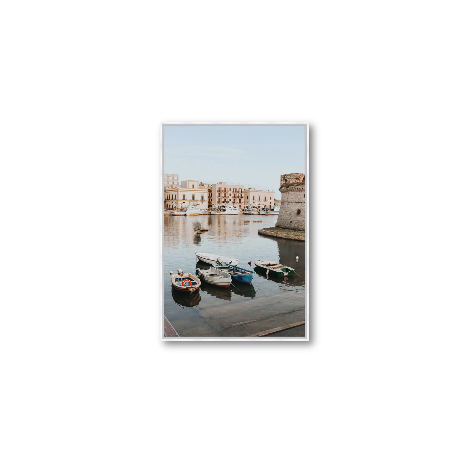 Fishing Legacy fine art print, Puglia, Italy, Medium, White Float Frame, Fine Art Canvas