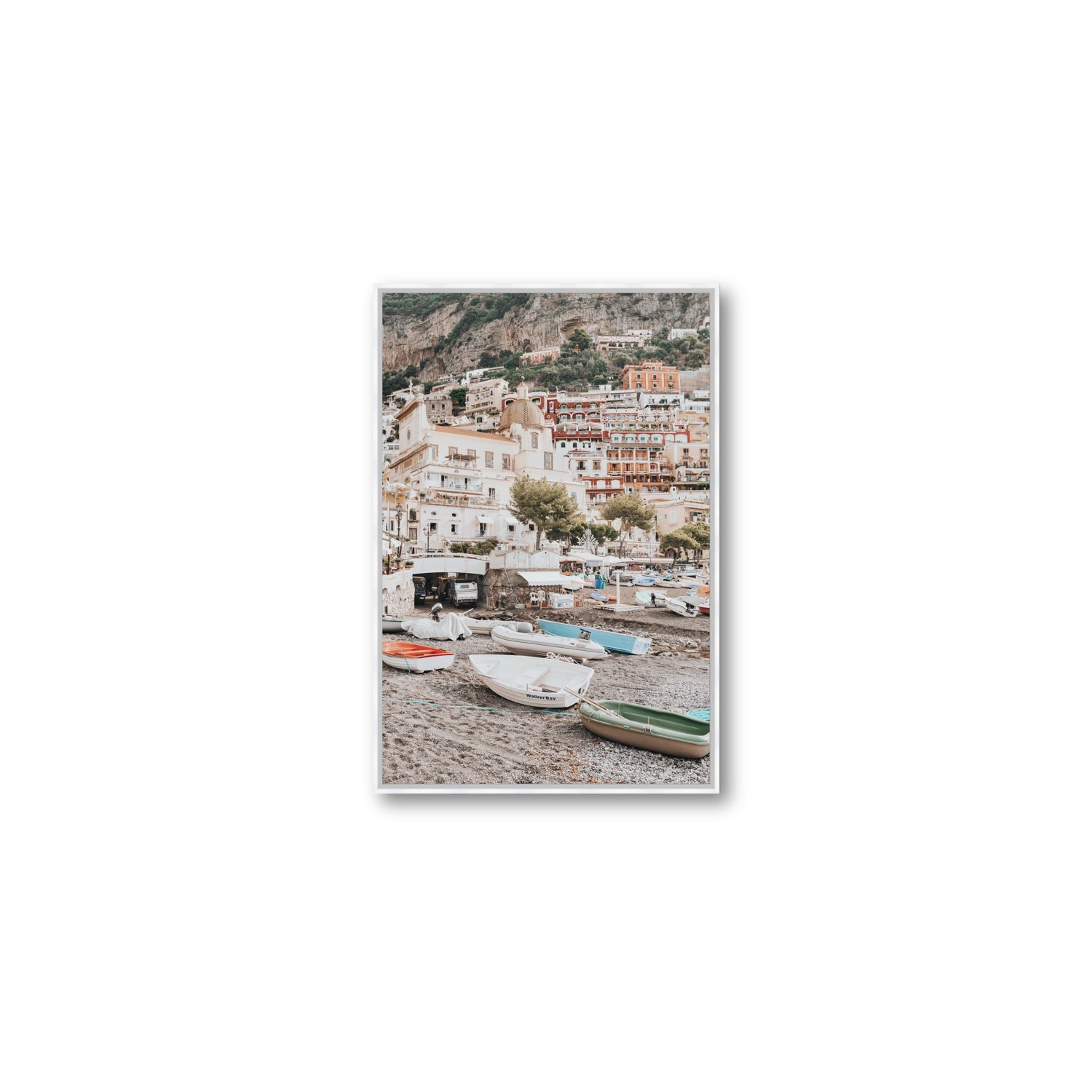 A Memory To Treasure fine art print, Positano, Italy, Medium, White Float Frame, Fine Art Canvas