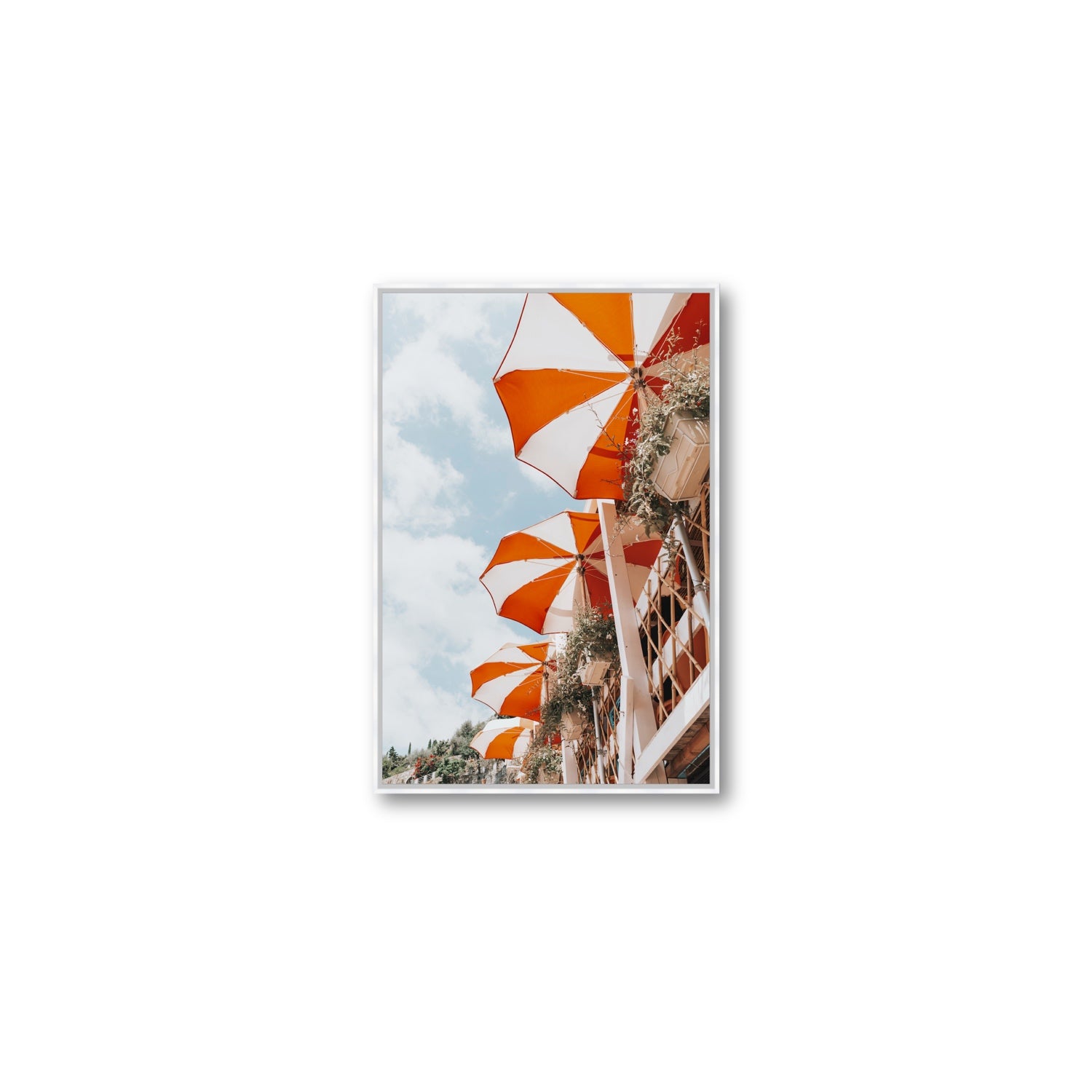 Mantienilo Semplice fine art print, Positano, Italy, Medium, White Float Frame, Fine Art Canvas