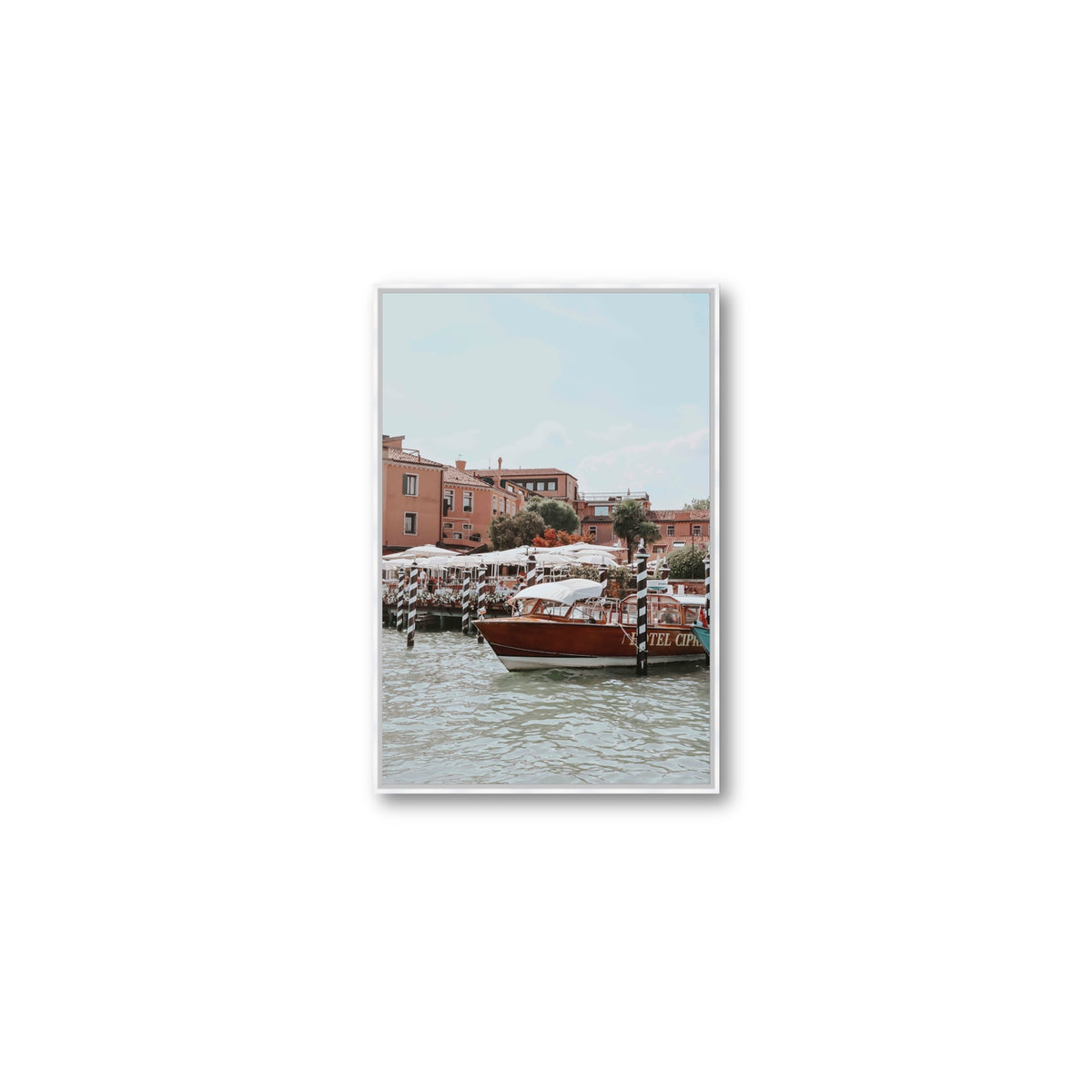 Queen Of The Adriatic Venice Italian wall art Medium fine art canvas in white float frame