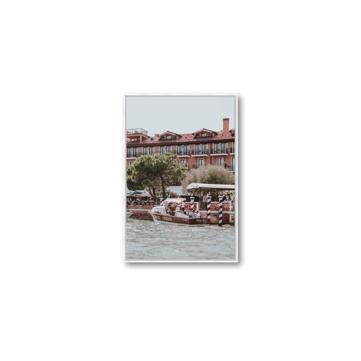 Cocai II Venice Italian wall art Medium fine art canvas in white float frame