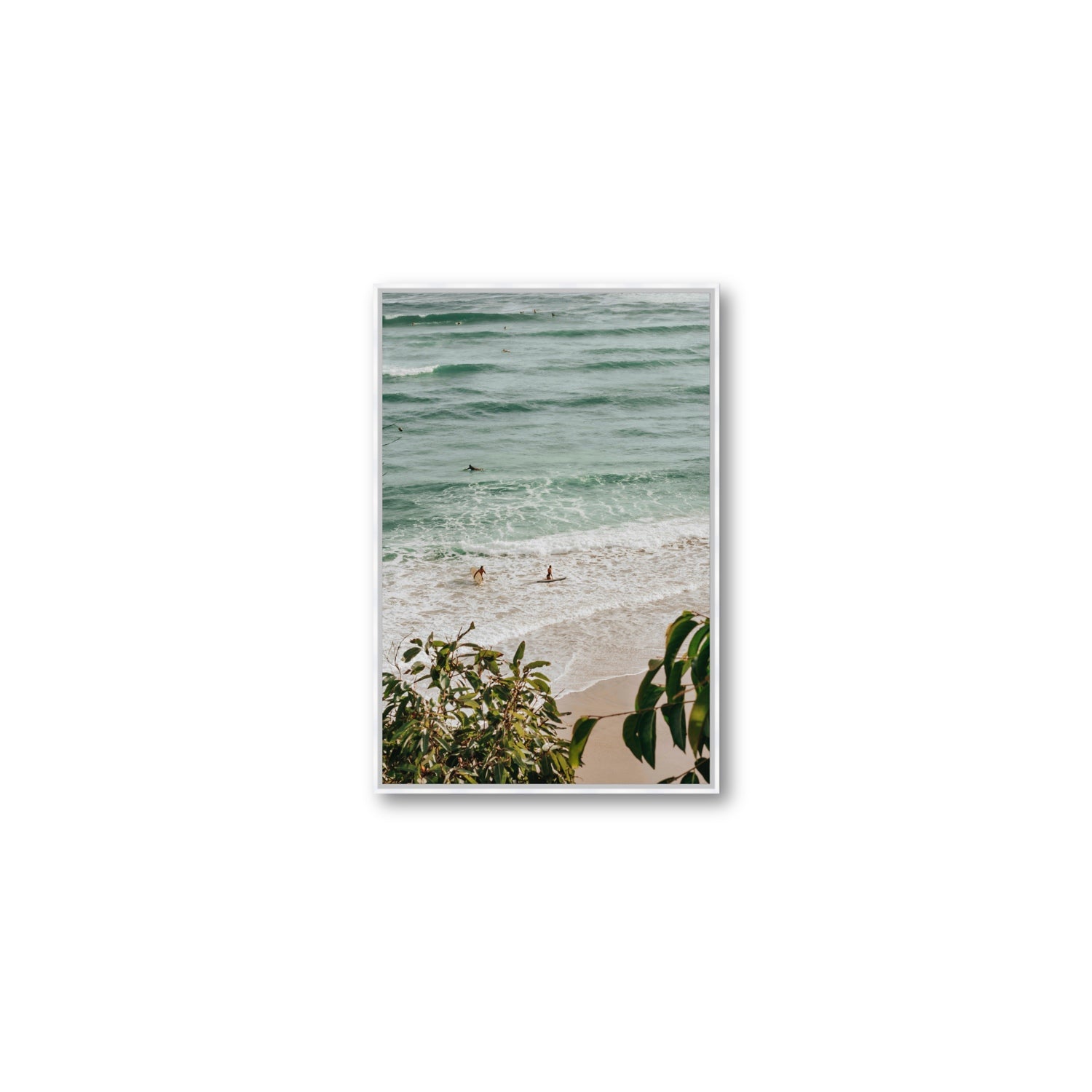 Private Paradise fine art print, Byron Bay, Australia, Medium, White Float Frame, Fine Art Canvas