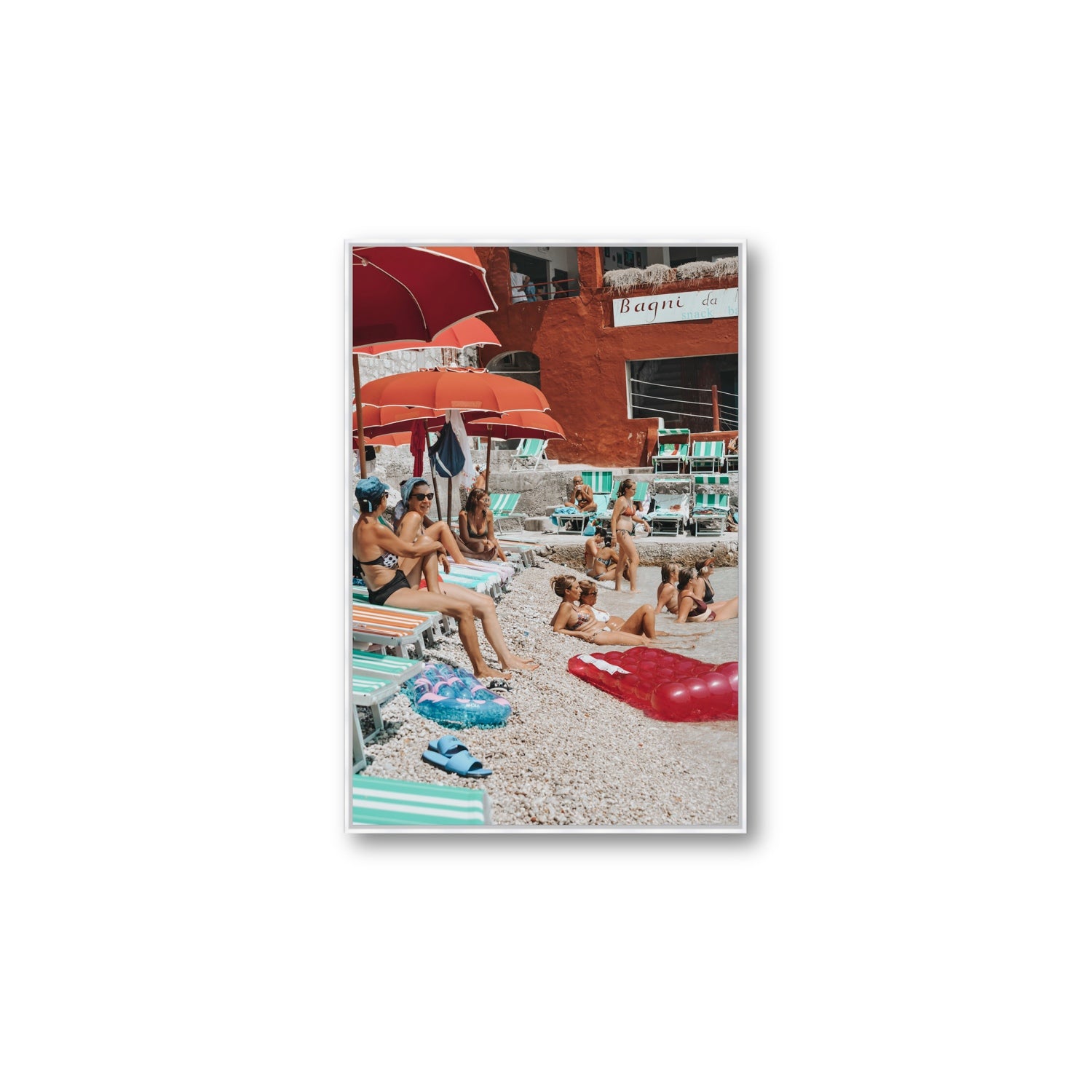La Dolce Vita fine art print, Capri, Italy, Large, White Float Frame, Fine Art Canvas