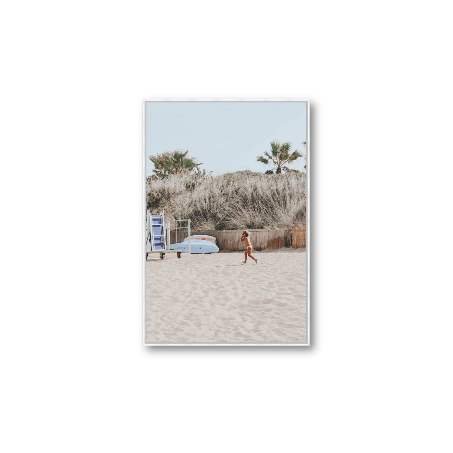 Little Explorer fine art print, Puglia, Italy, Large, White Float Frame, Fine Art Canvas
