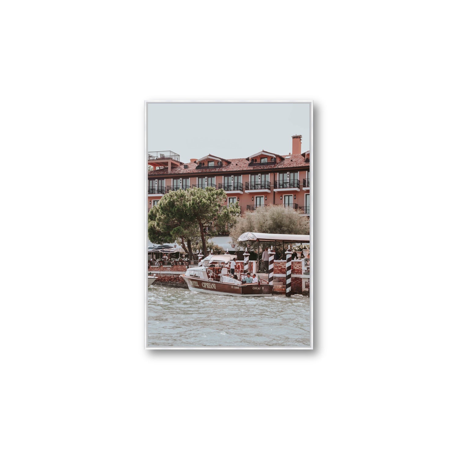Cocai II Venice Italian wall art Large fine art canvas in white float frame
