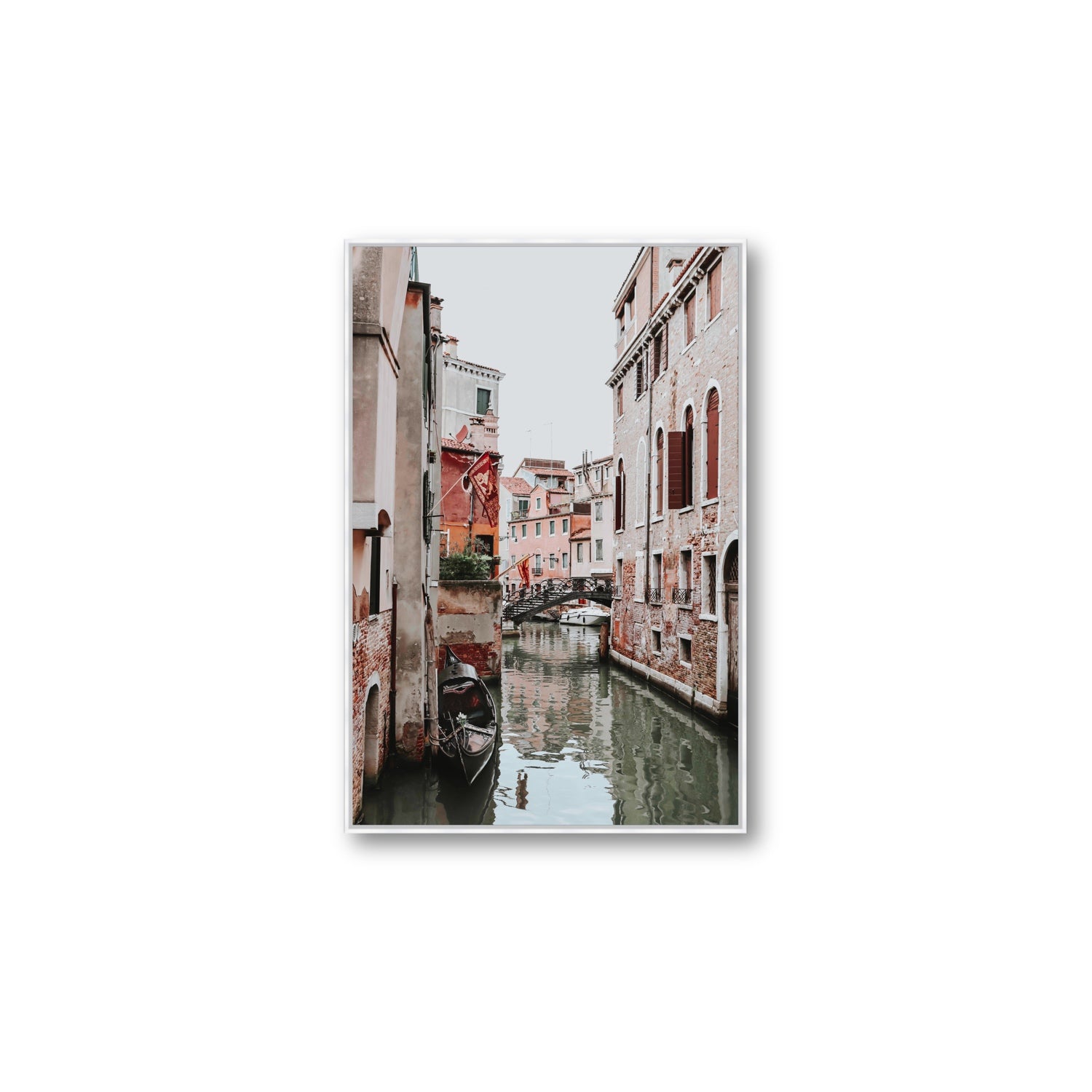 Laguna Veneta Venice Italian wall art Large fine art canvas in white float frame