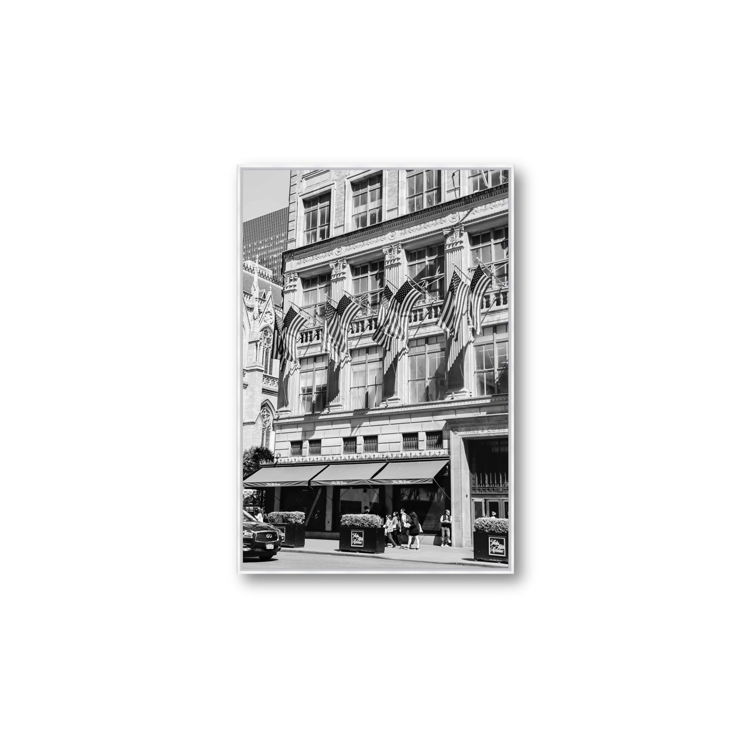 Luxury On Fifth fine art print, New York, United States, Large, White Float Frame, Fine Art Canvas
