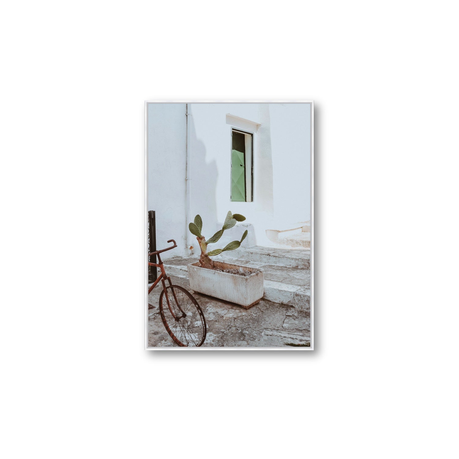 Simple Harmony fine art print, Puglia, Italy, Large, White Float Frame, Fine Art Canvas