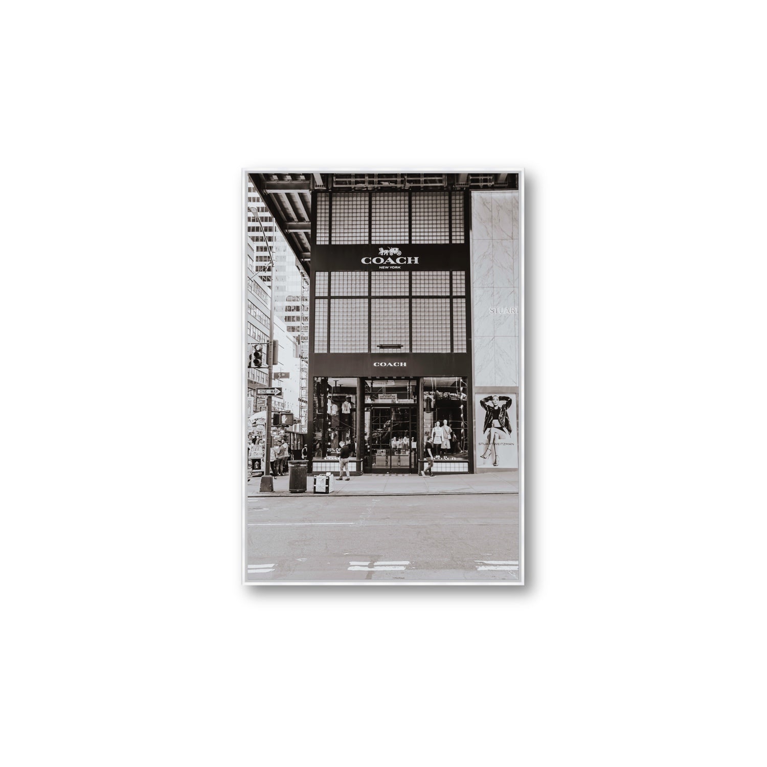 Coach Uptown fine art print, New York, United States, Large, White Float Frame, Fine Art Canvas
