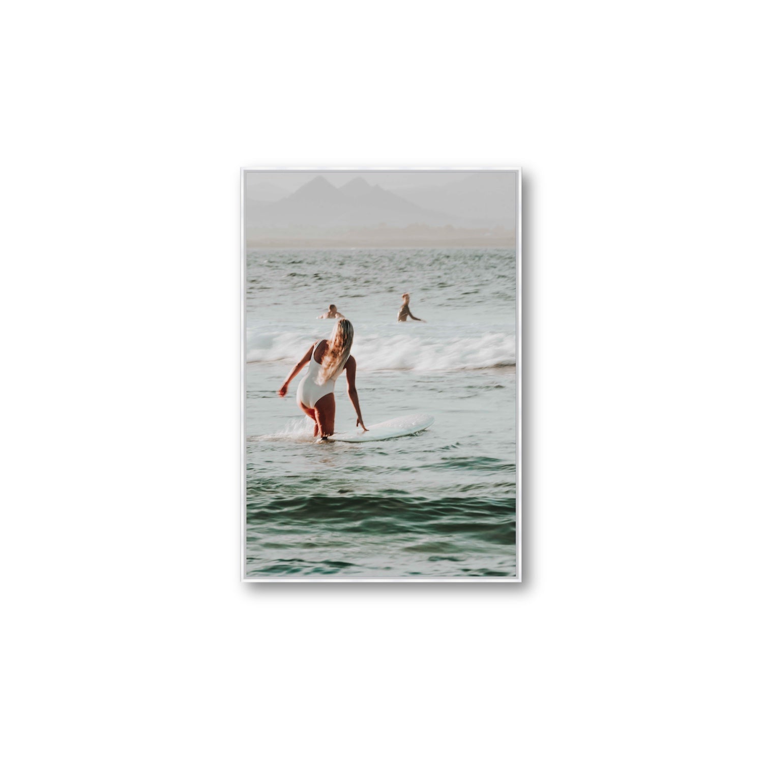 Blondie fine art print, Byron Bay, Australia, Large, White Float Frame, Fine Art Canvas