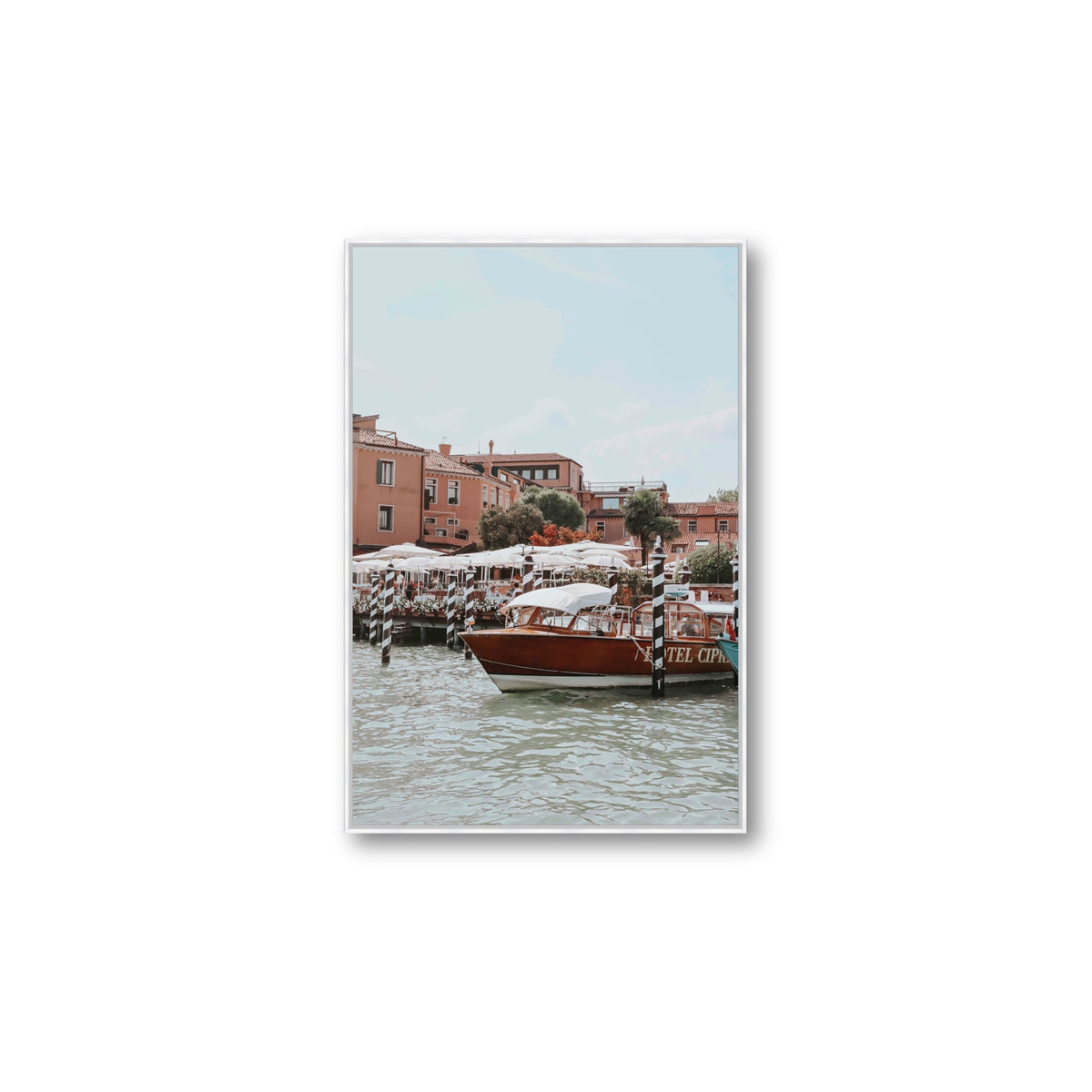 Queen Of The Adriatic Venice Italian wall art Large fine art canvas in white float frame