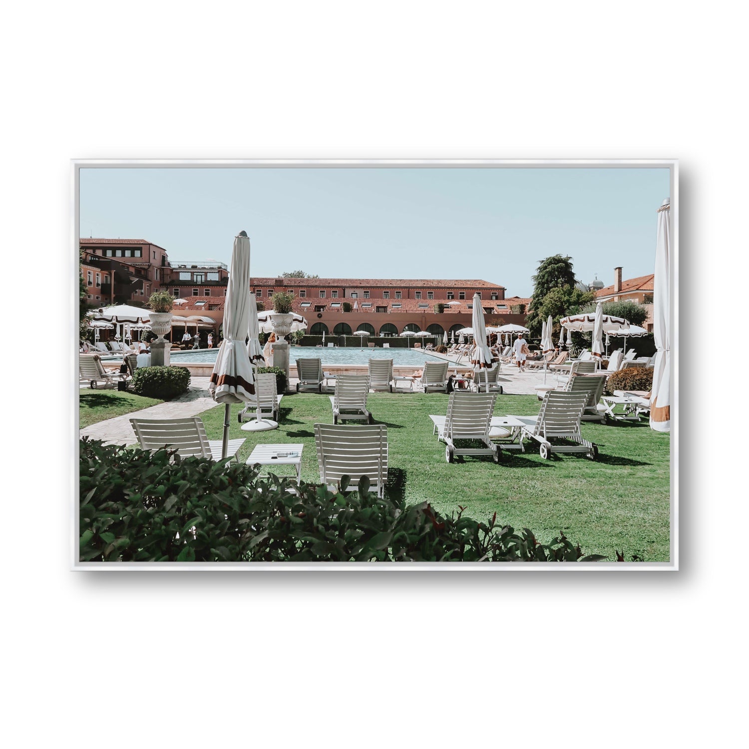 Arrigo Venice Italian wall art Statement fine art canvas in white float frame