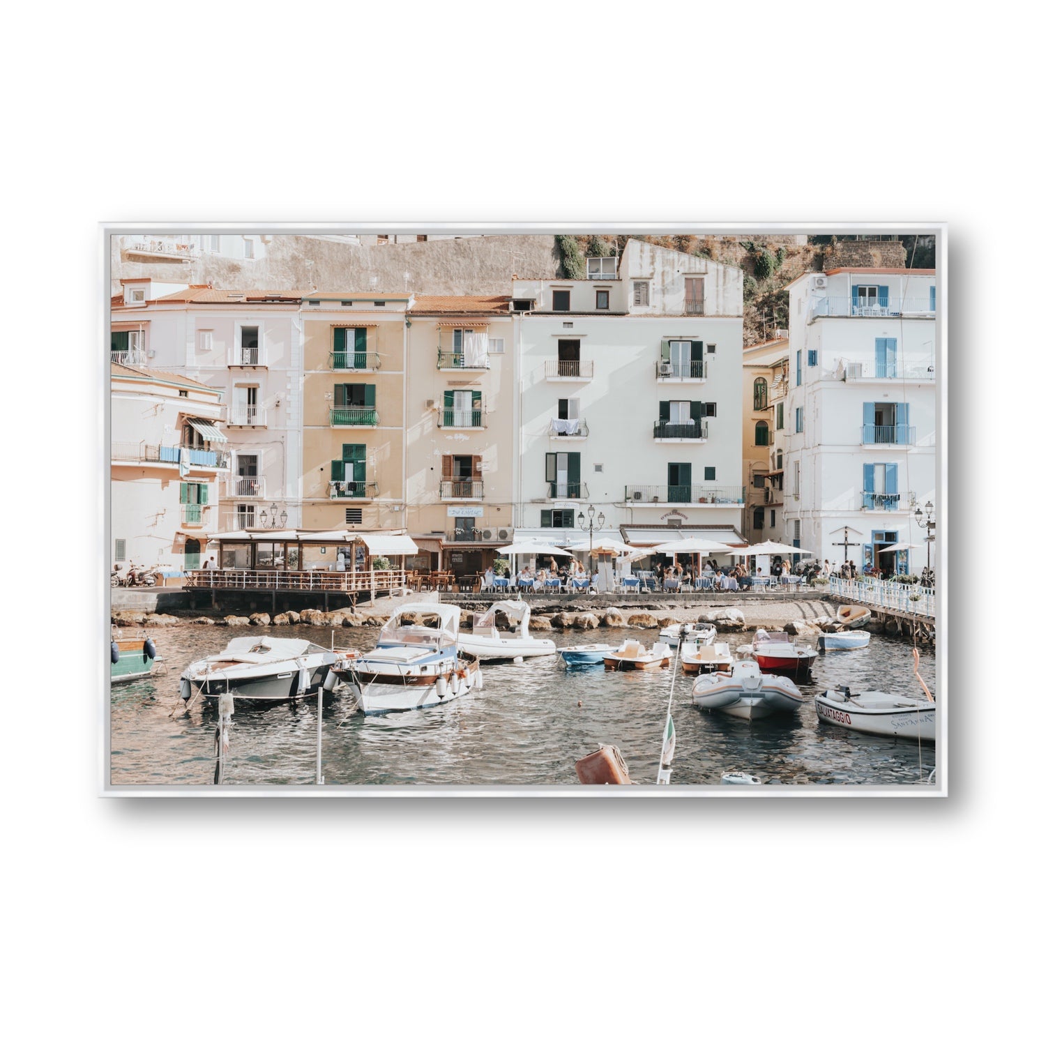 L'Insenatura fine art print, Sorrento, Italy, Statement, White Float Frame, Fine Art Canvas