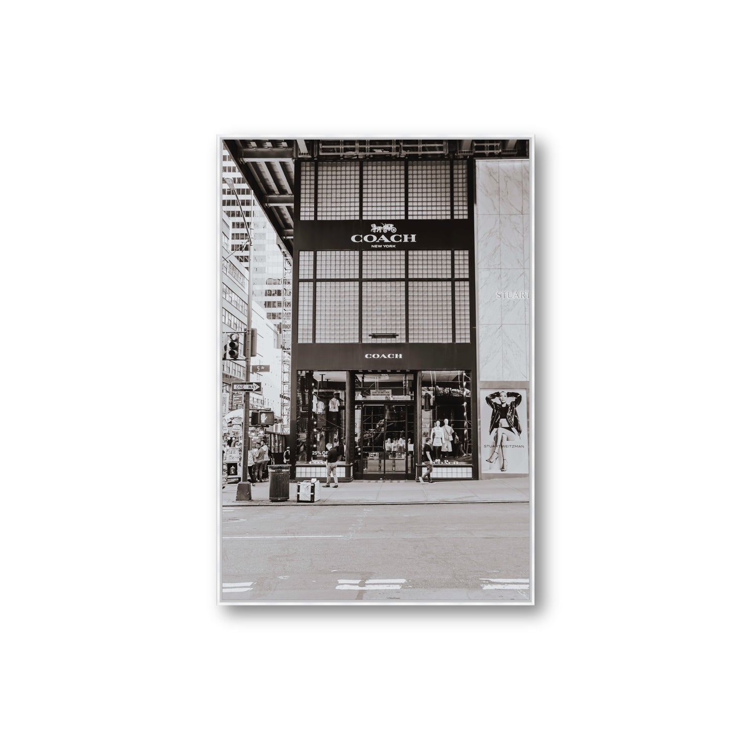 Coach Uptown fine art print, New York, United States, Extra Large, White Float Frame, Fine Art Canvas