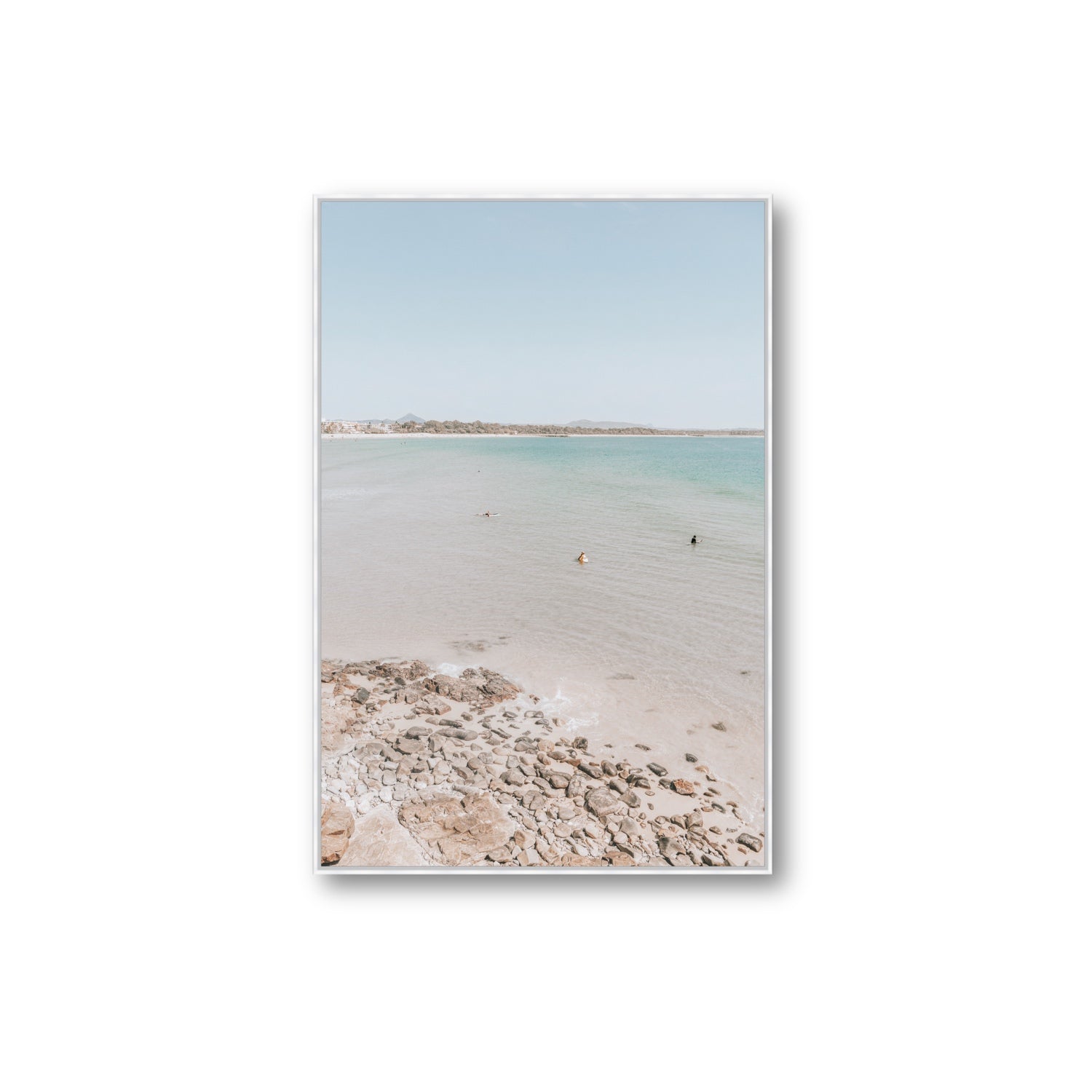 Sweet Serotonin fine art print, Noosa, Australia, coastal scenes artwork, Extra Large, White Float Frame, Fine Art Canvas
