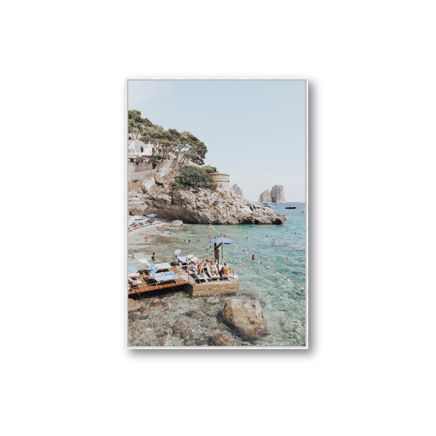 The Sweet Life fine art print, Capri, Italy, Extra Large, White Float Frame, Fine Art Canvas