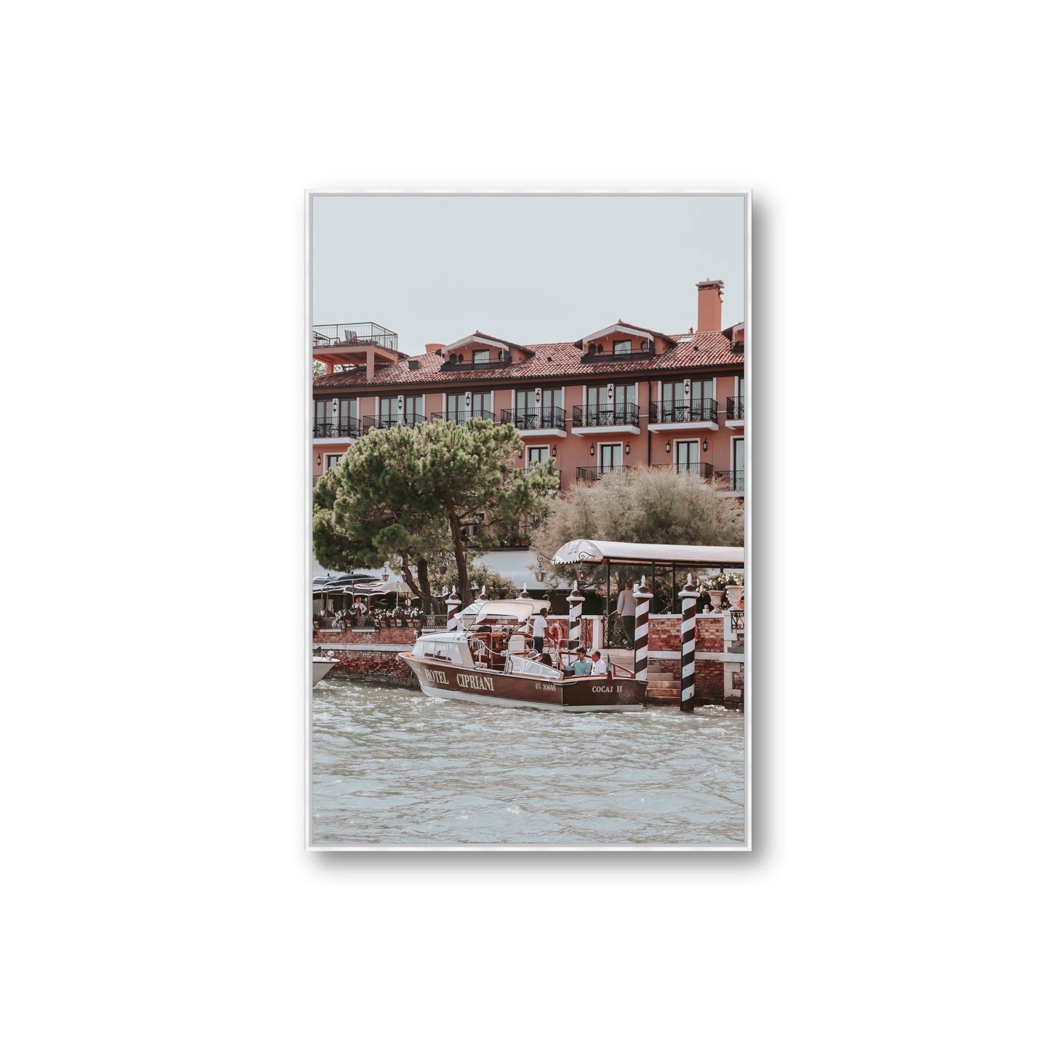 Cocai II Venice Italian wall art Extra Large fine art canvas in white float frame