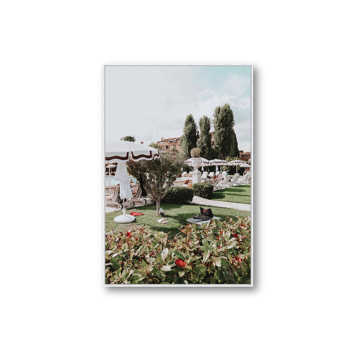 La Serenissima Venice Italian wall art Extra Large fine art canvas in white float frame