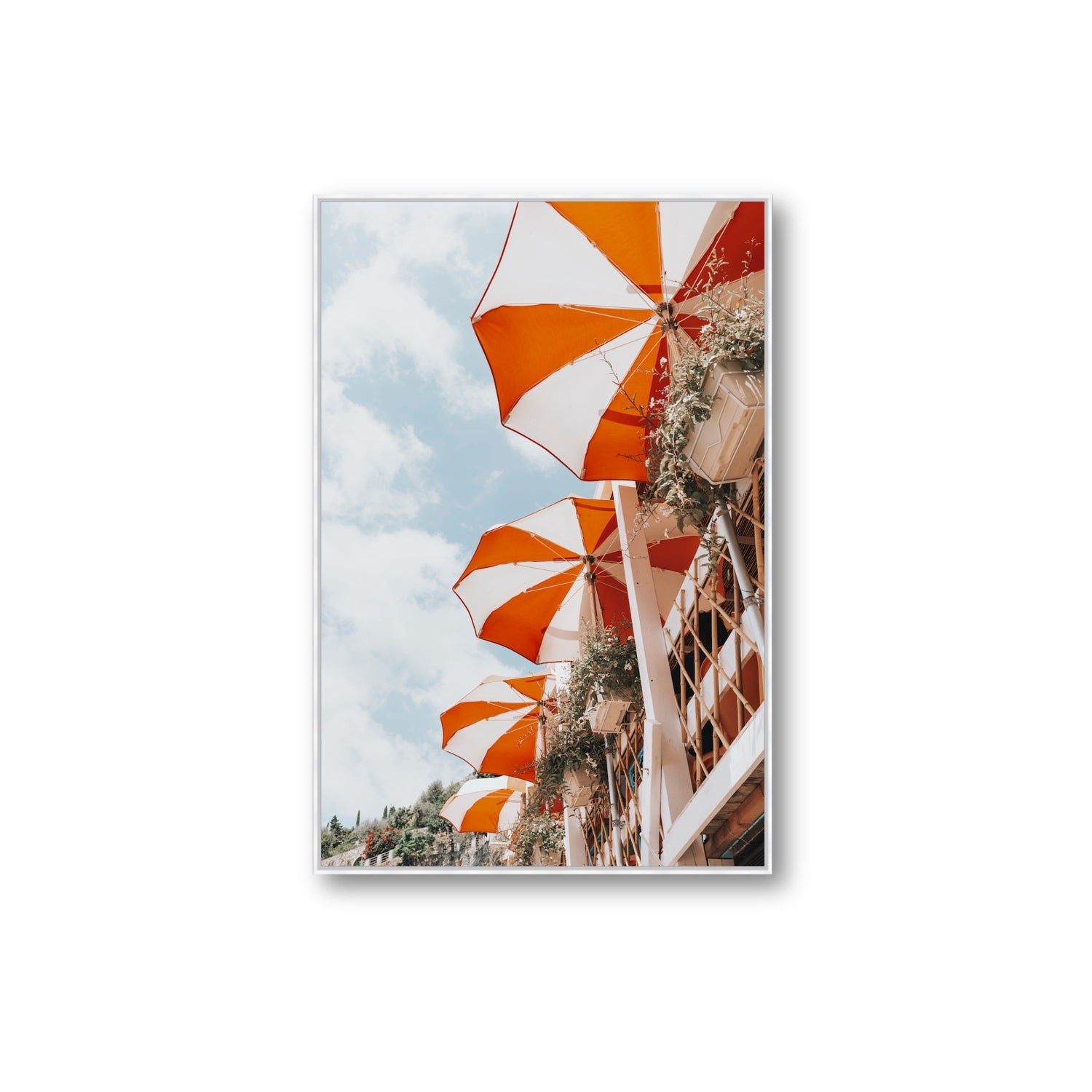 Mantienilo Semplice fine art print, Positano, Italy, Extra Large, White Float Frame, Fine Art Canvas