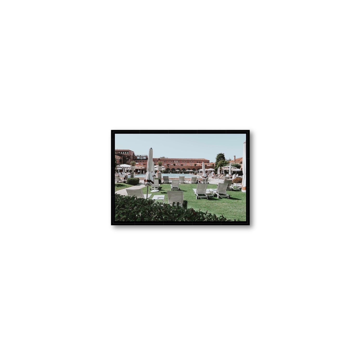 Arrigo Venice Italian wall art Small fine art canvas in black float frame