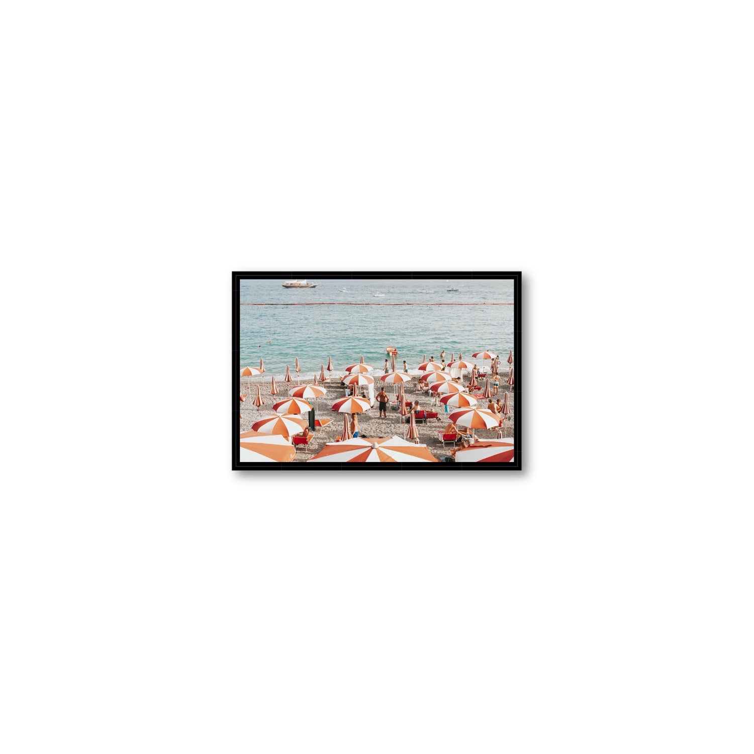 That's Amore Amalfi Mediterranean wall art Small fine art canvas in black float frame
