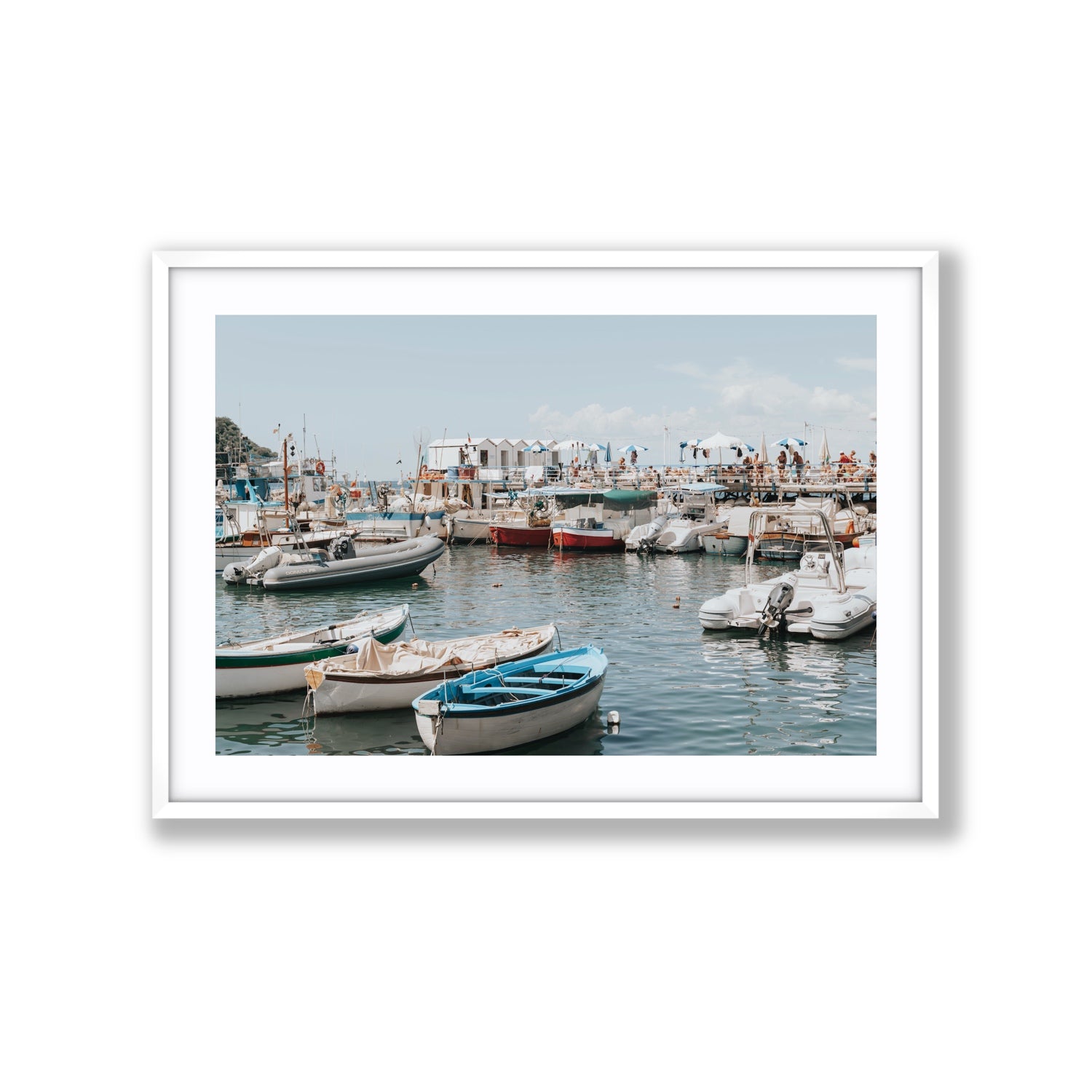 Antico Porto fine art print, Sorrento, Italy, Extra Large, White Frame · Matboard, Fine Art Print