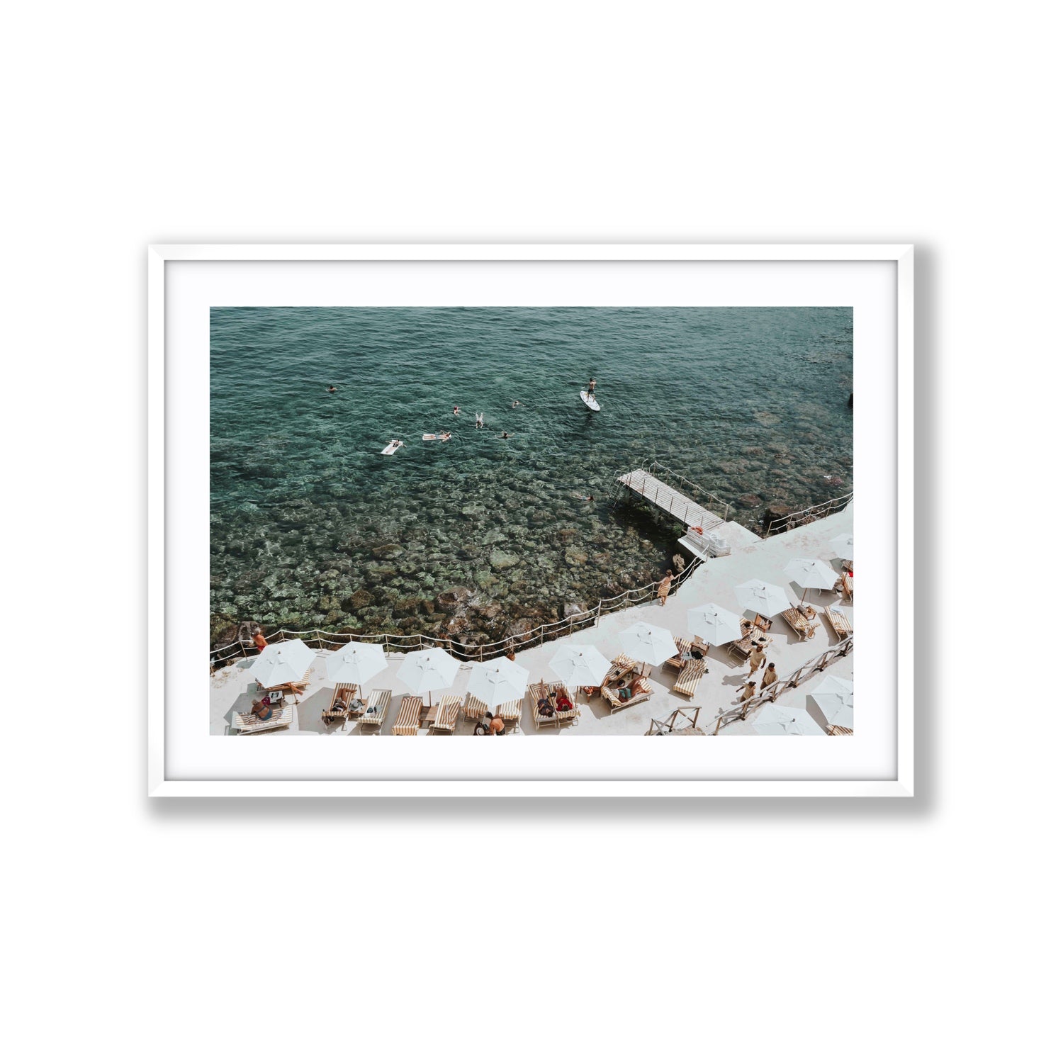 Our Tuscan Dream Tuscany Italian wall art Extra Large fine art print in white frame with matboard