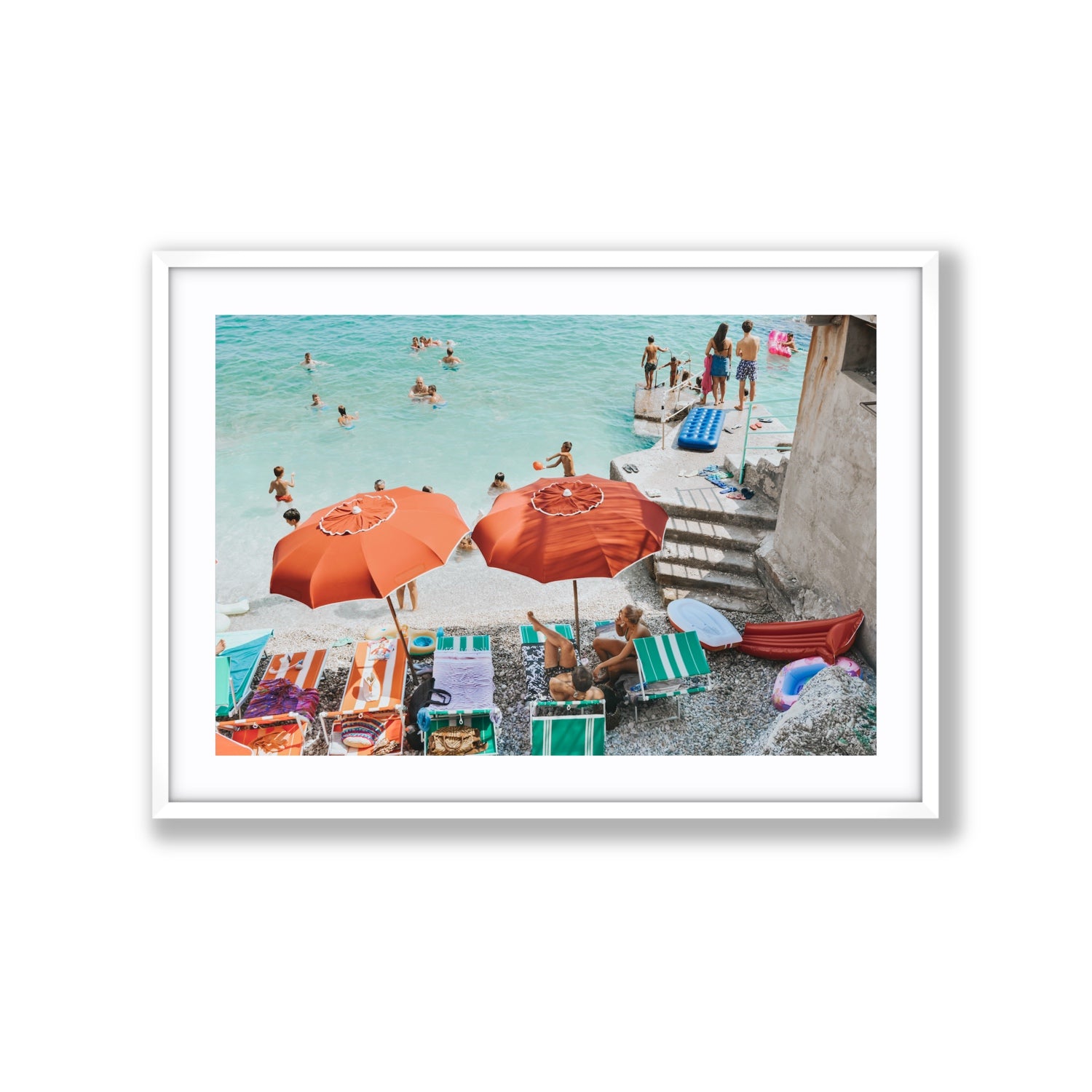 Water Wonderland fine art print, Capri, Italy, Extra Large, White Frame · Matboard, Fine Art Print