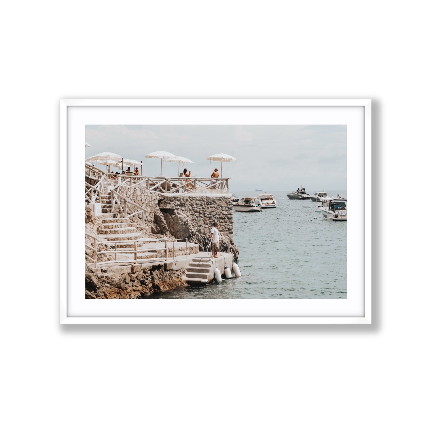 Conca Del Sogno fine art print, Nerano, Italy, Extra Large, White Frame · Matboard, Fine Art Print
