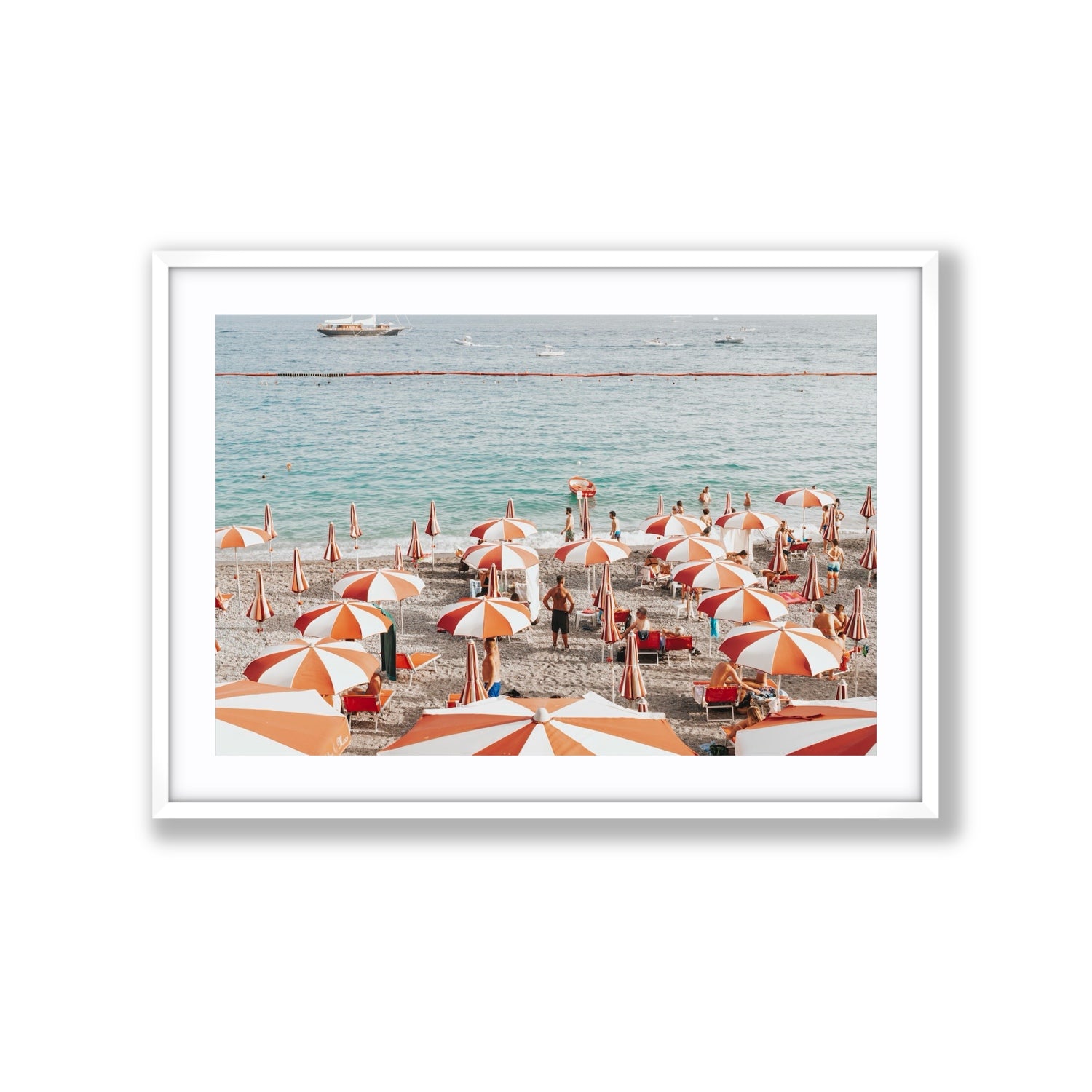That's Amore Amalfi Mediterranean wall art Extra Large fine art print in white frame with matboard