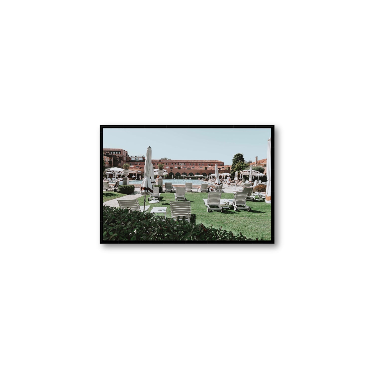 Arrigo Venice Italian wall art Medium fine art canvas in black float frame