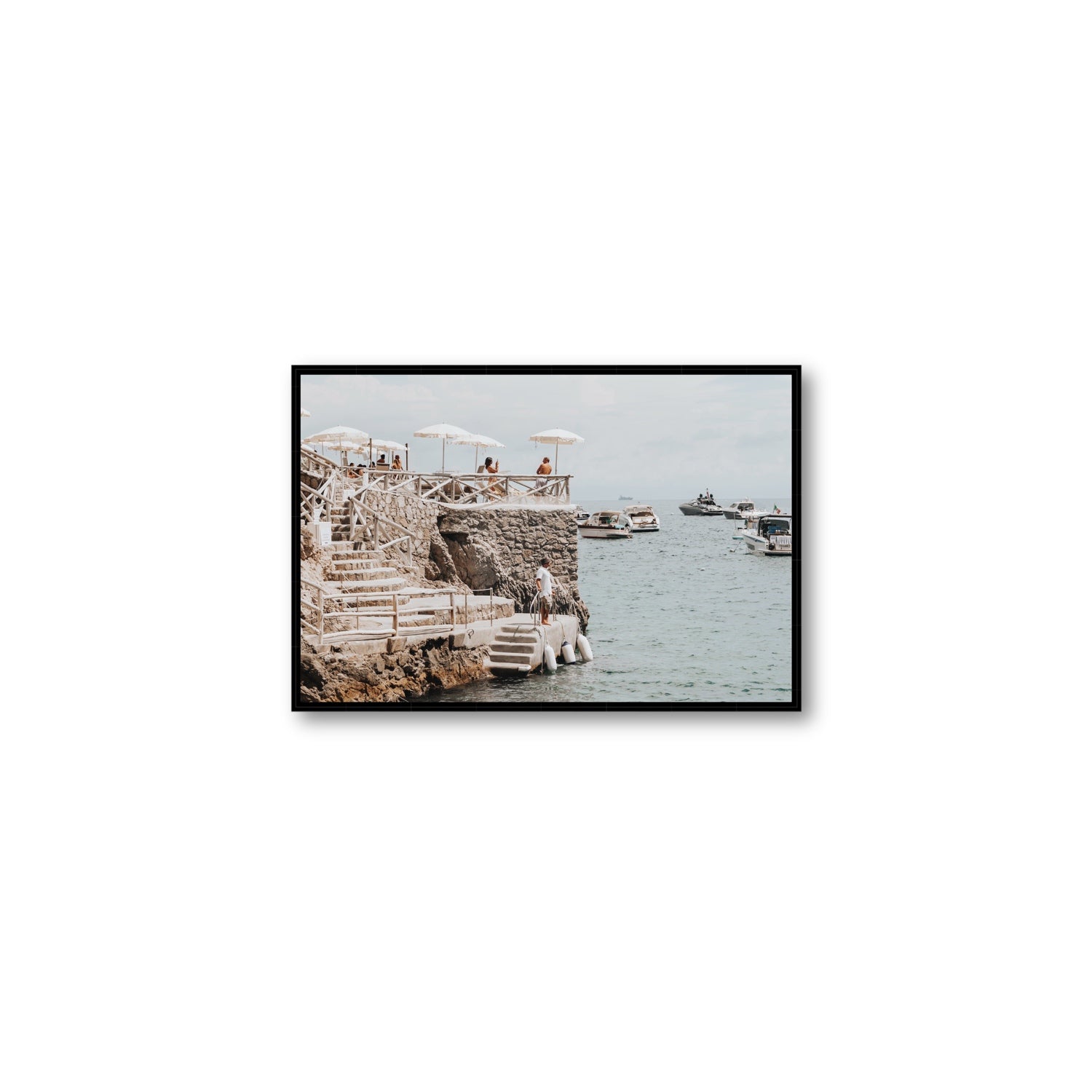 Conca Del Sogno fine art print, Nerano, Italy, Medium, Black Float Frame, Fine Art Canvas