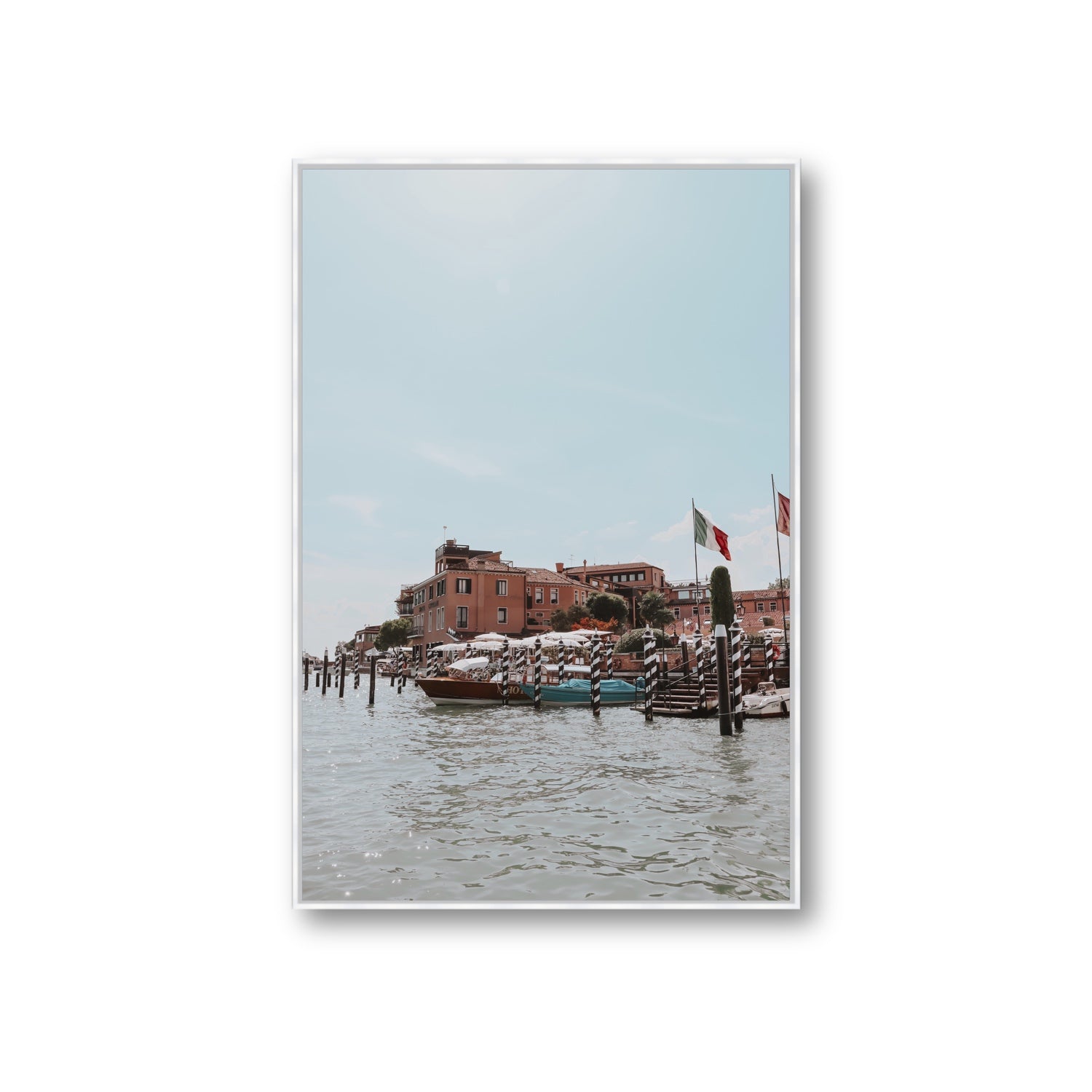 Giudecca Island Venice wall art Giant fine art canvas in white float frame