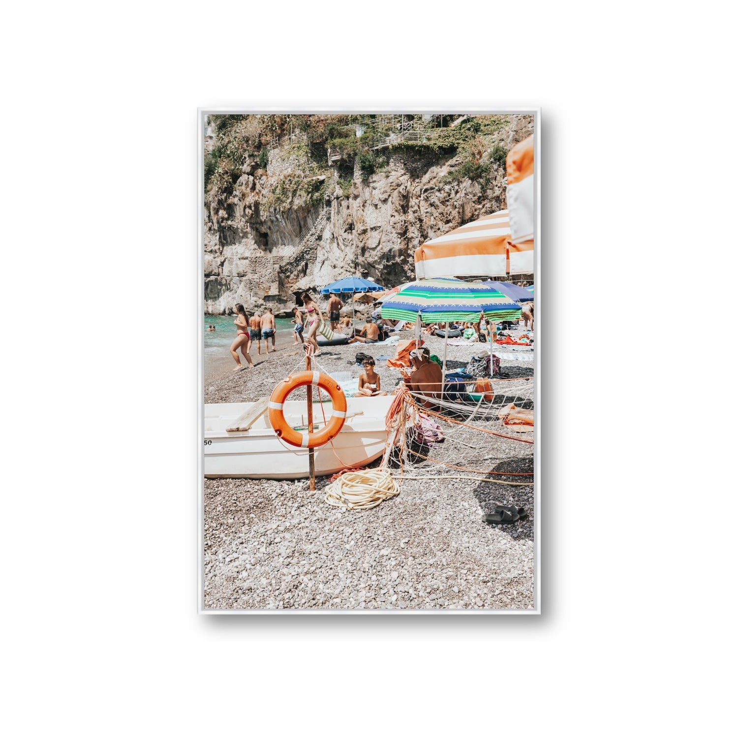 Il Ragazzo fine art print, Positano, Italy, Giant, White Float Frame, Fine Art Canvas