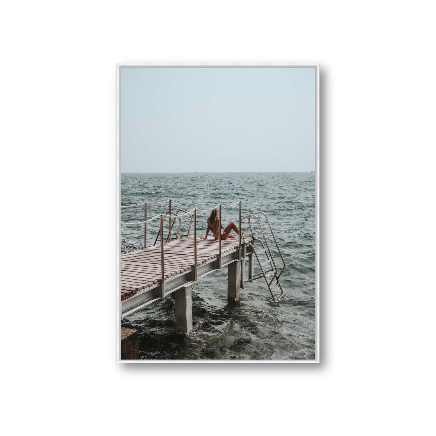The Dock's Whisper fine art print, Tuscany, Italy, Giant, White Float Frame, Fine Art Canvas