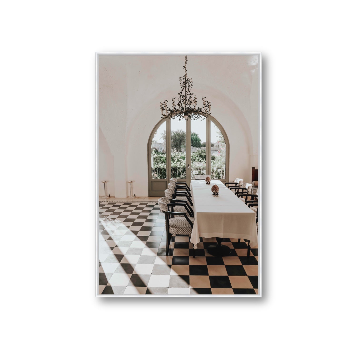 Sunbeam Feast Puglia Wall Italian fine art print Giant fine art canvas in white float frame