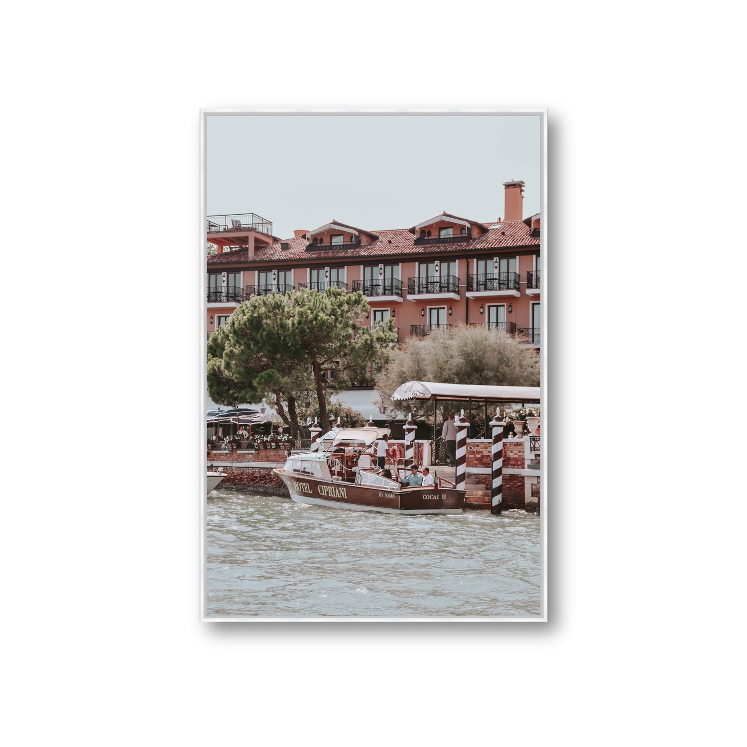 Cocai II Venice Italian wall art Giant fine art canvas in white float frame
